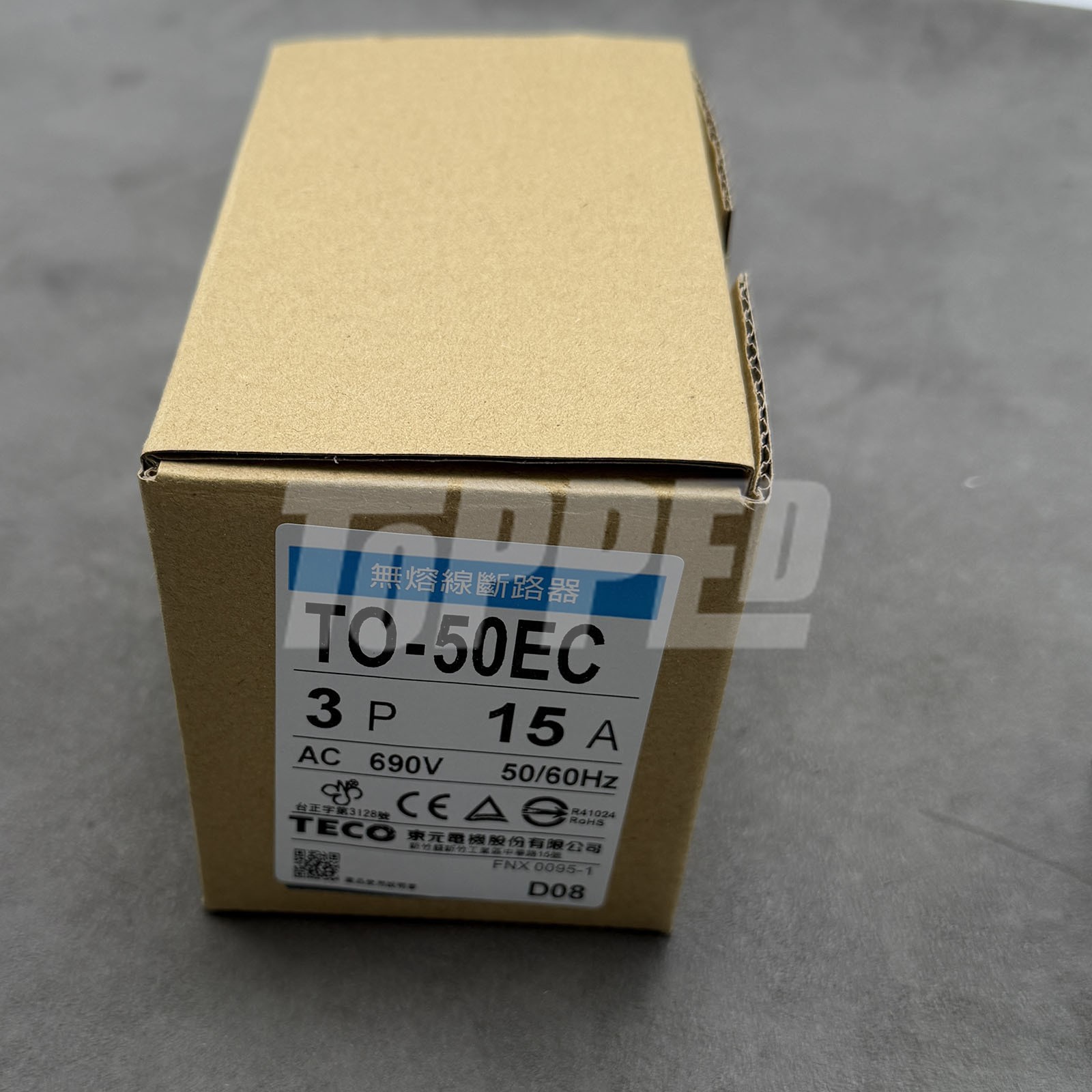 TO-50EC 3P 15A Fusion-free Circuit Breaker for TECO