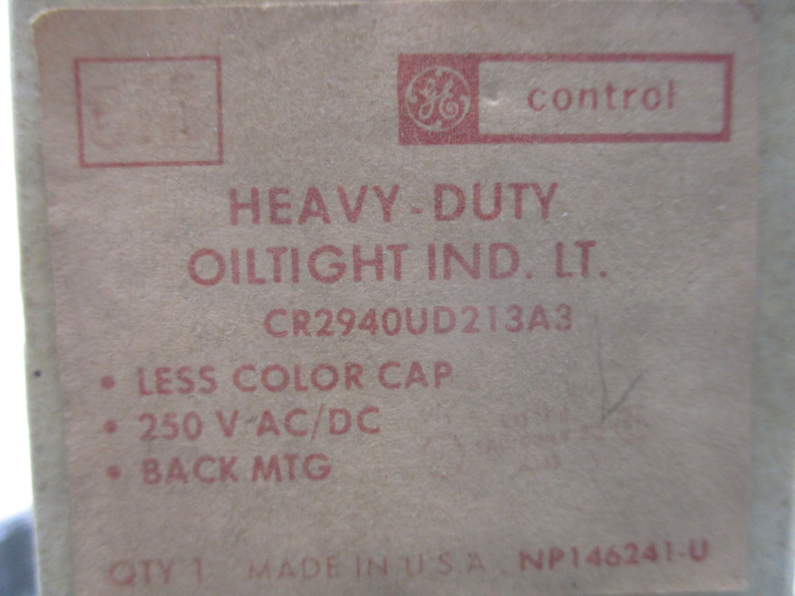 GENERAL ELECTRIC CR2940UD213A3 INDICATOR LIGHT NSMP