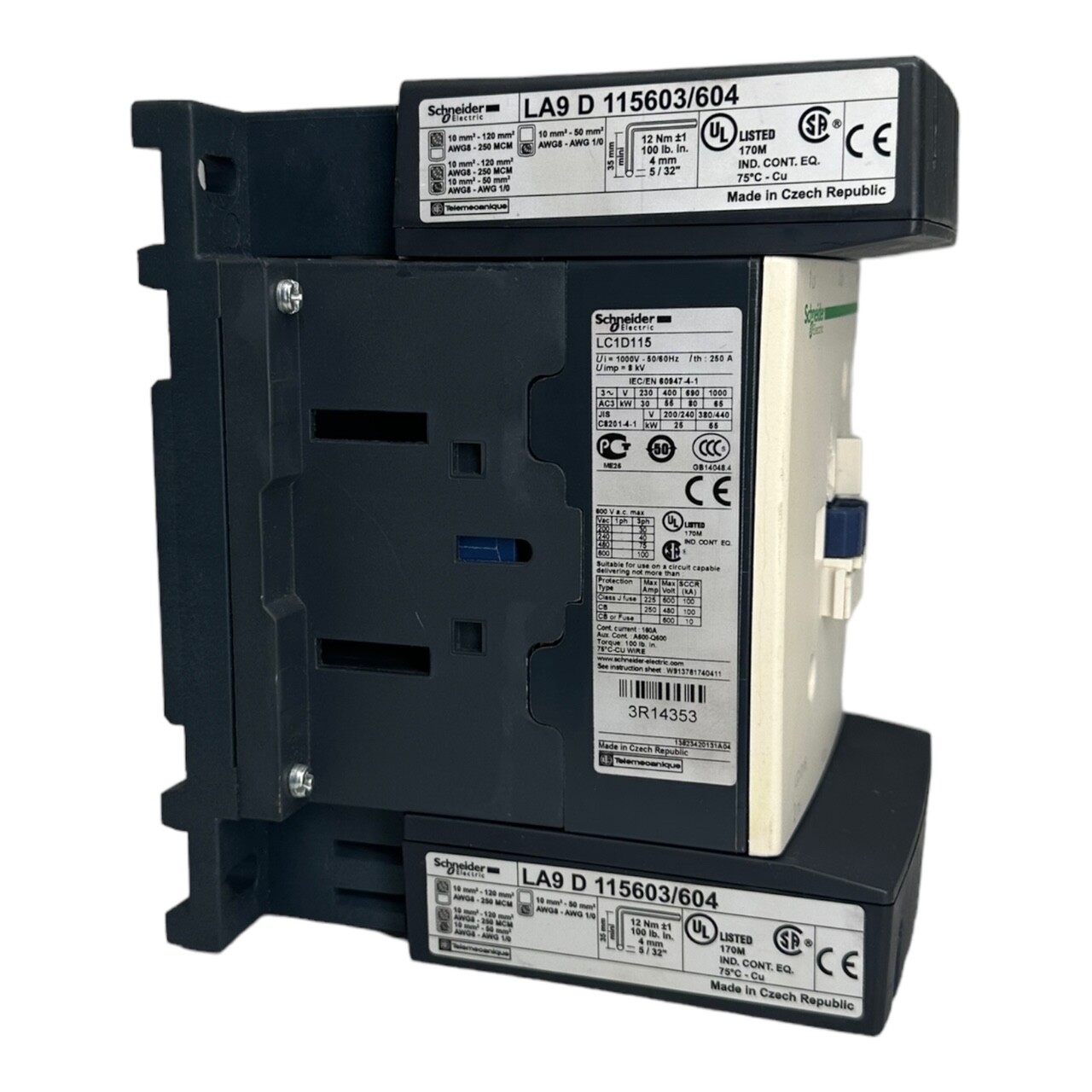 Schneider Electric Power Contactor LC1D115P7 Power Contactor Contactors Electrics