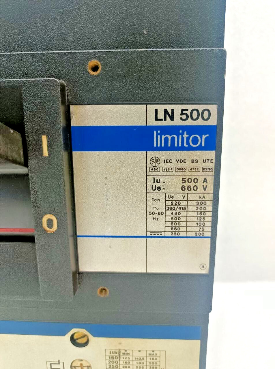 ABB SACE LN500 LIMITOR 500A CIRCUIT BREAKER FAST SHIPPING