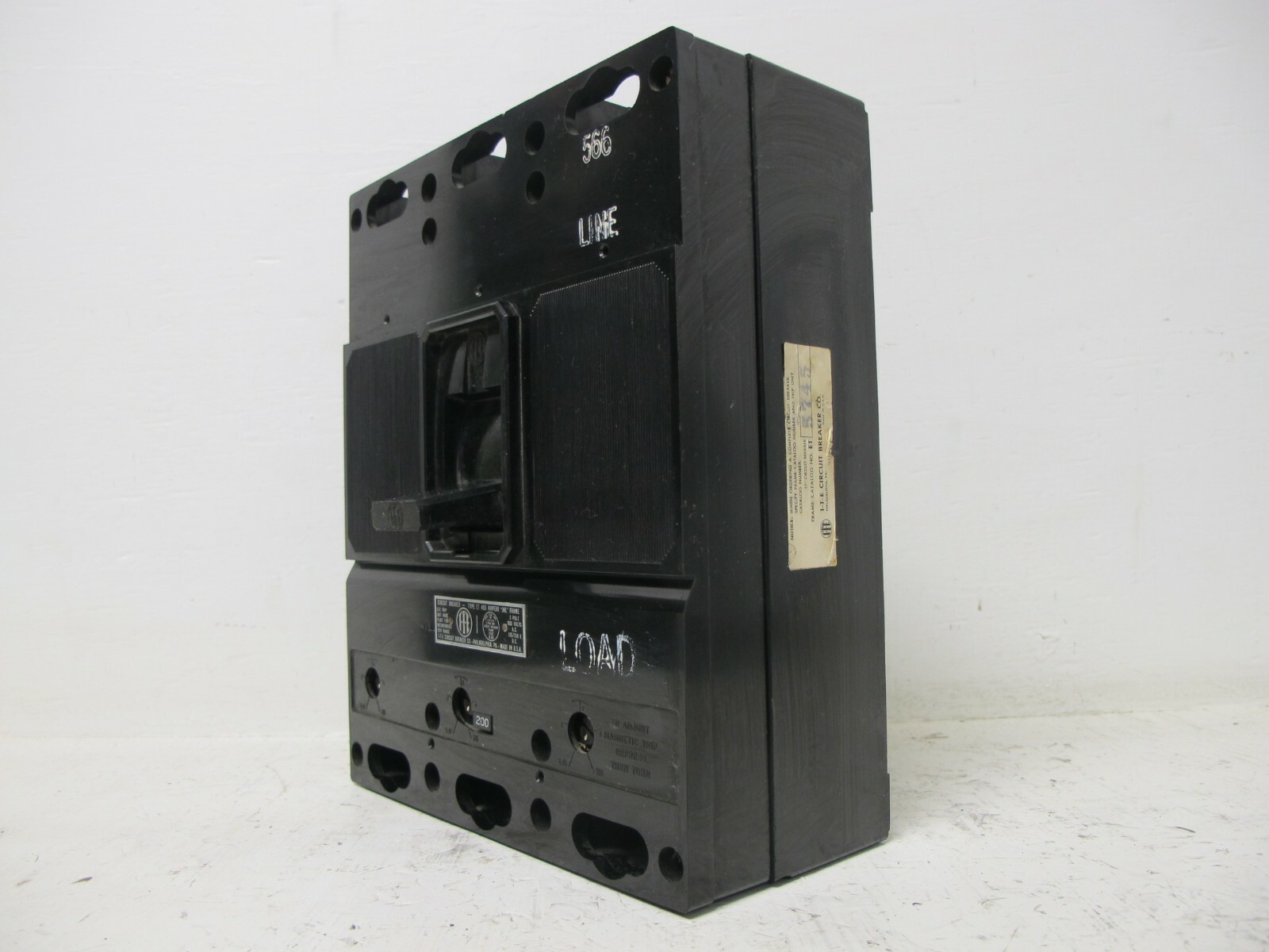 ITE JKL3B200 200 Amp 600V Breaker 3 PH ET 400 A JKL Frame Type ET I-T-E ET5745