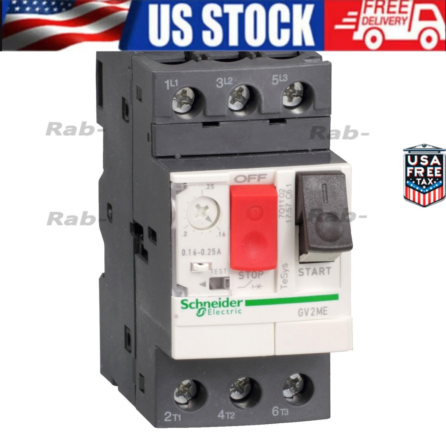 Schneider NEW GV2ME07 Circuit breaker-thermal-magnetic 1.6..2.5A US Free TAX