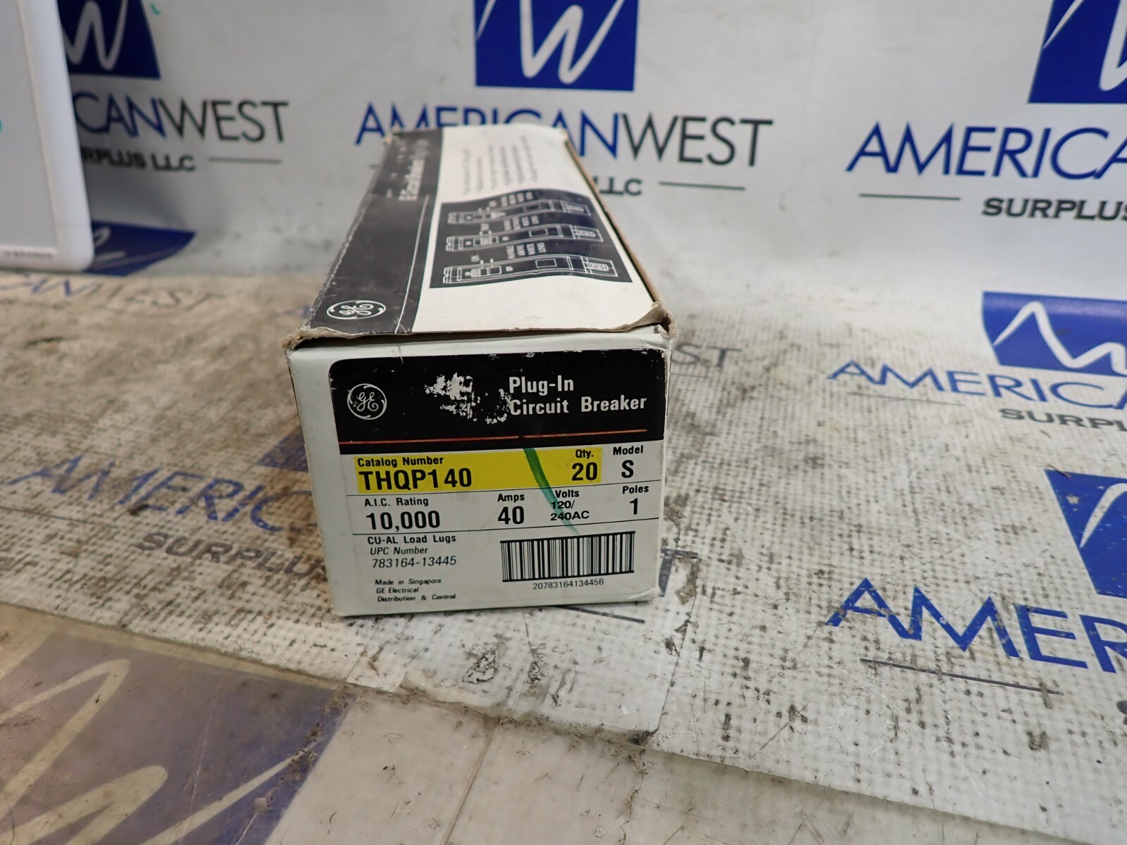 CASE of 20 NEW GE THQP140 1 pole 40 amp Plug in THQP 120v Skinny Breakers