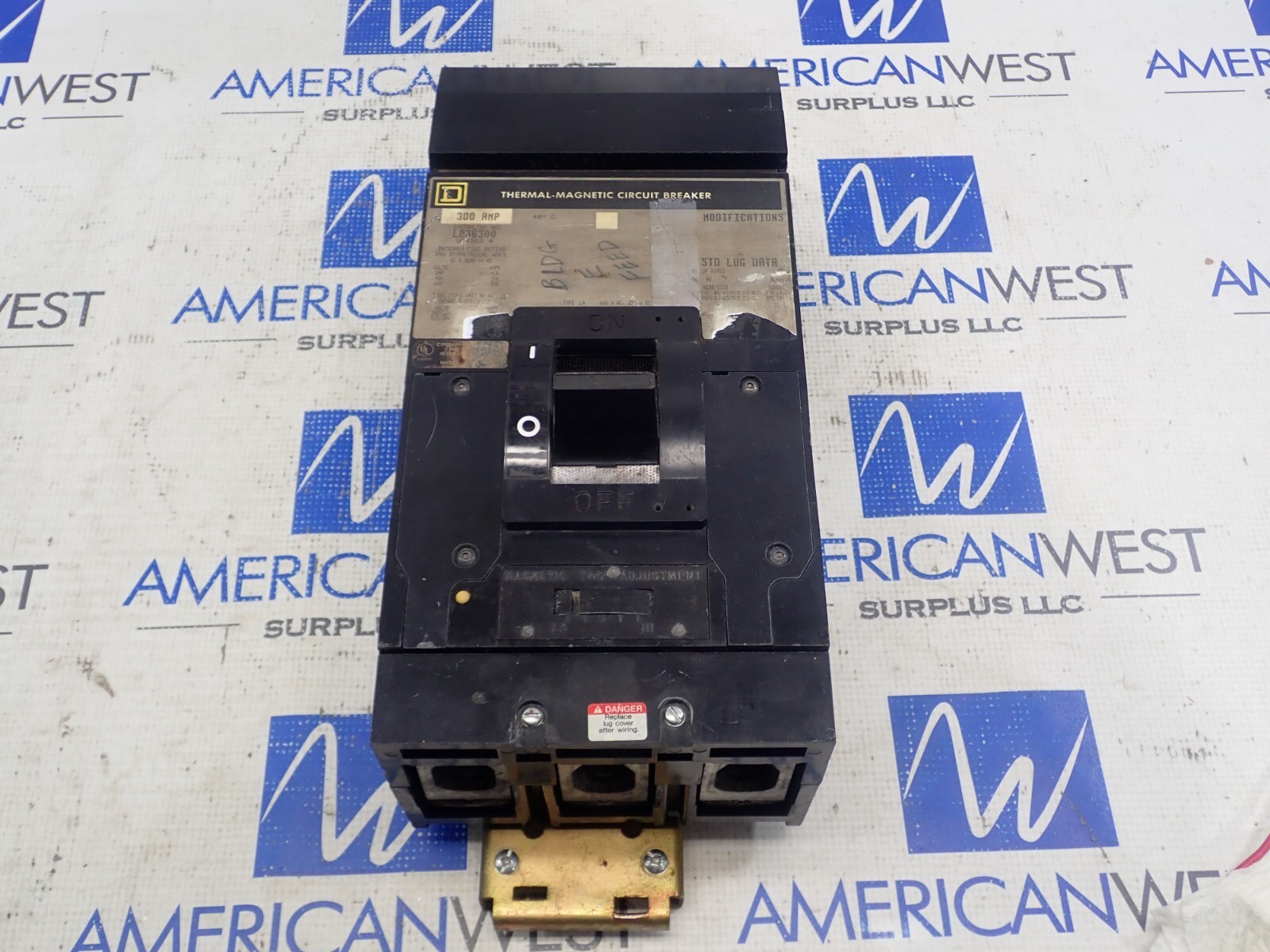 Square D LA36300 3 Pole 300 Amp 600 Volt 30kA@480V I-Line Circuit Breaker Tested