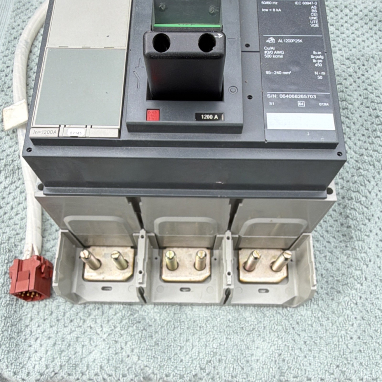 Square D PowerPact PL 1200 1200A 240/480/600V AC 3-Pole Main Circuit Breaker