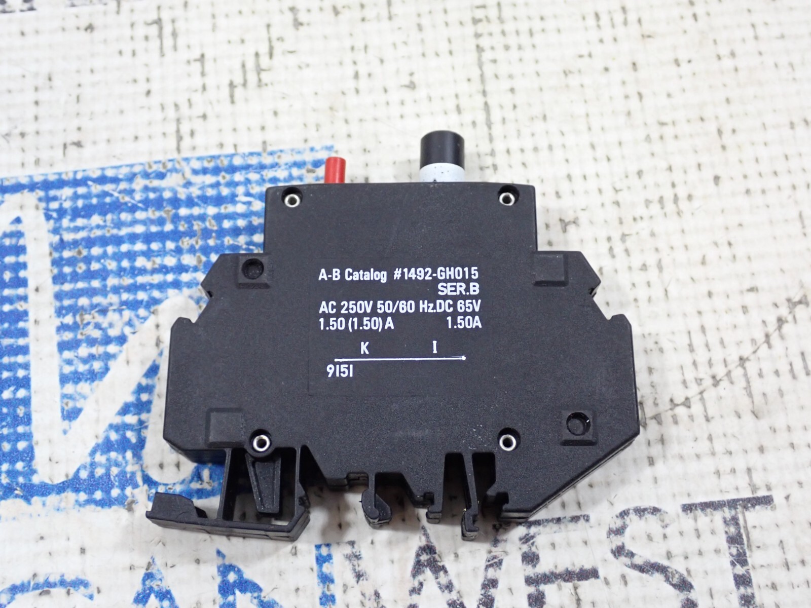 ALLEN BRADLEY 1492-GH015 SERIES B CIRCUIT BREAKER 1.50A 250V
