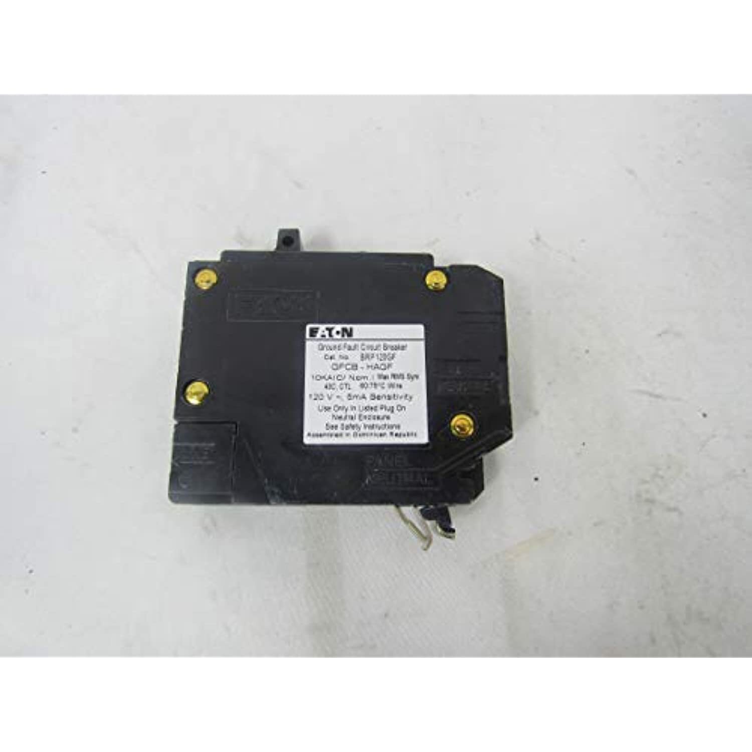 Eaton 20 amps Ground Fault Single Pole Circuit Breaker