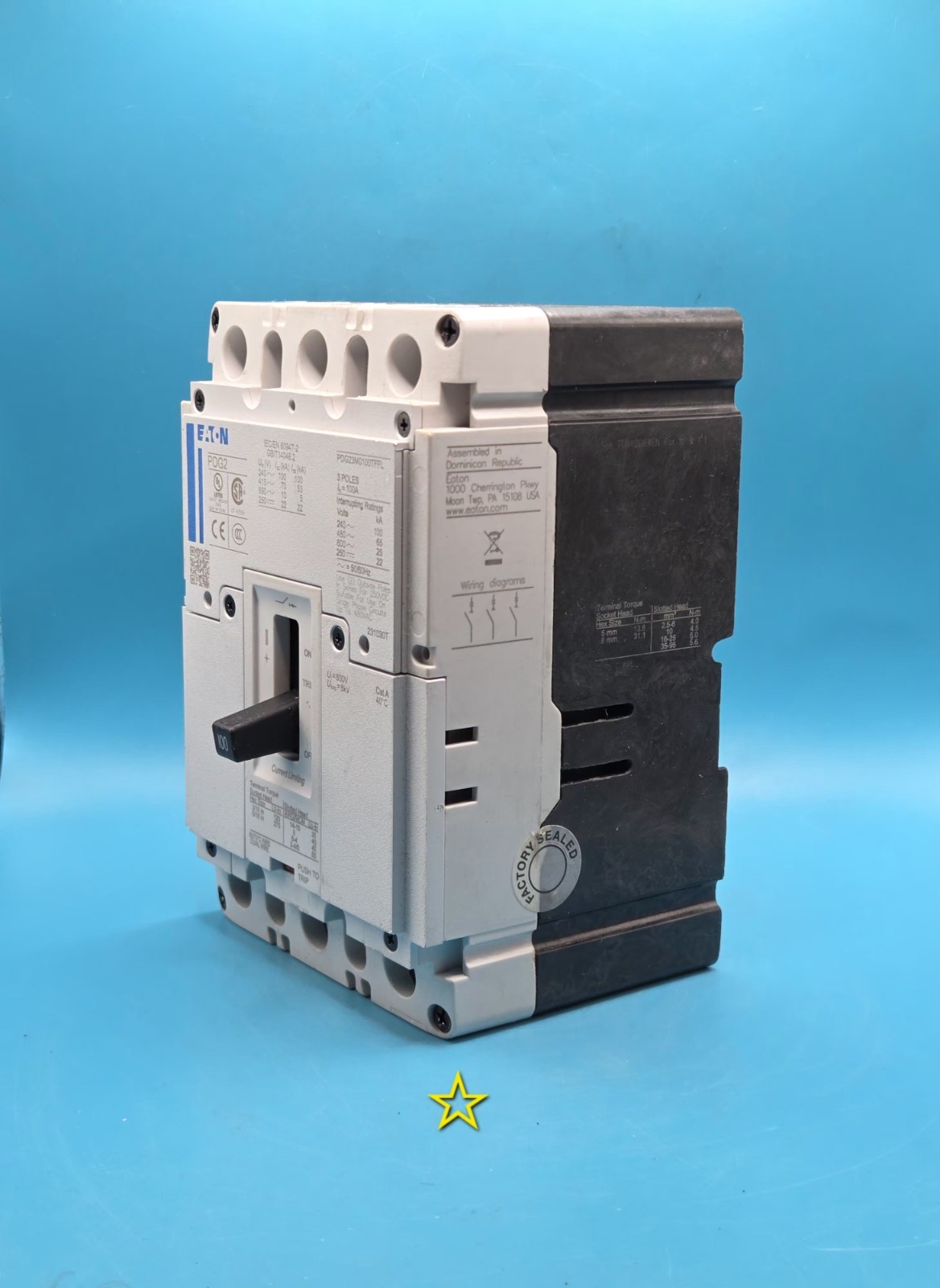 EATON PDG23M0100TFFL 3pole 100A (Ships Same Day)