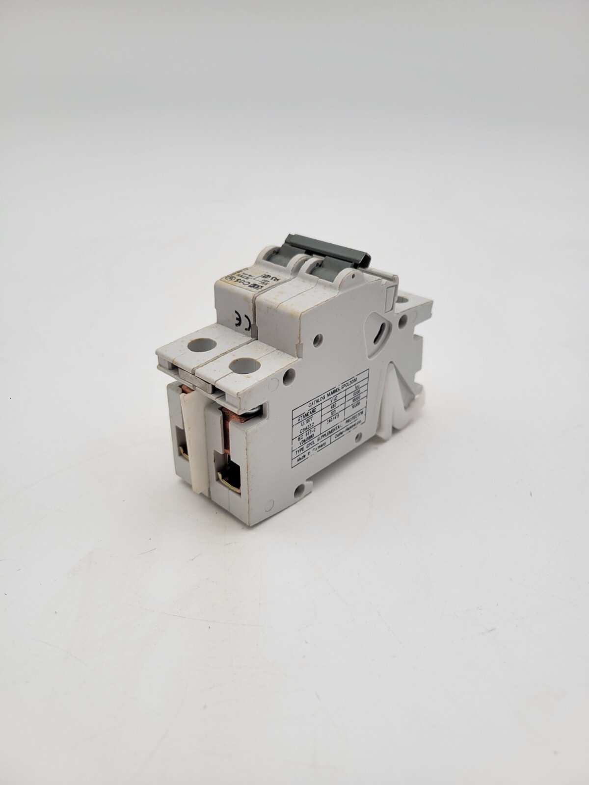 Cutler-Hammer SPCL2C00 Circuit Breaker 5 Amp 2 Pole 480 VAC DIN Rail Mount SPCL