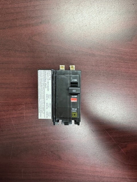 QOB250-1021 2Pole 50Amps 120/240Volt 120V w/Shunt BOLT-ON SquareD NEW