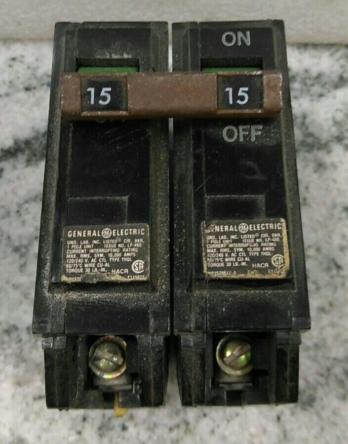 GE/BREAKER/THQL2115 /15A/2P/ 120/240V/THQL/ PLUG-IN/ GROVE/USE (L169