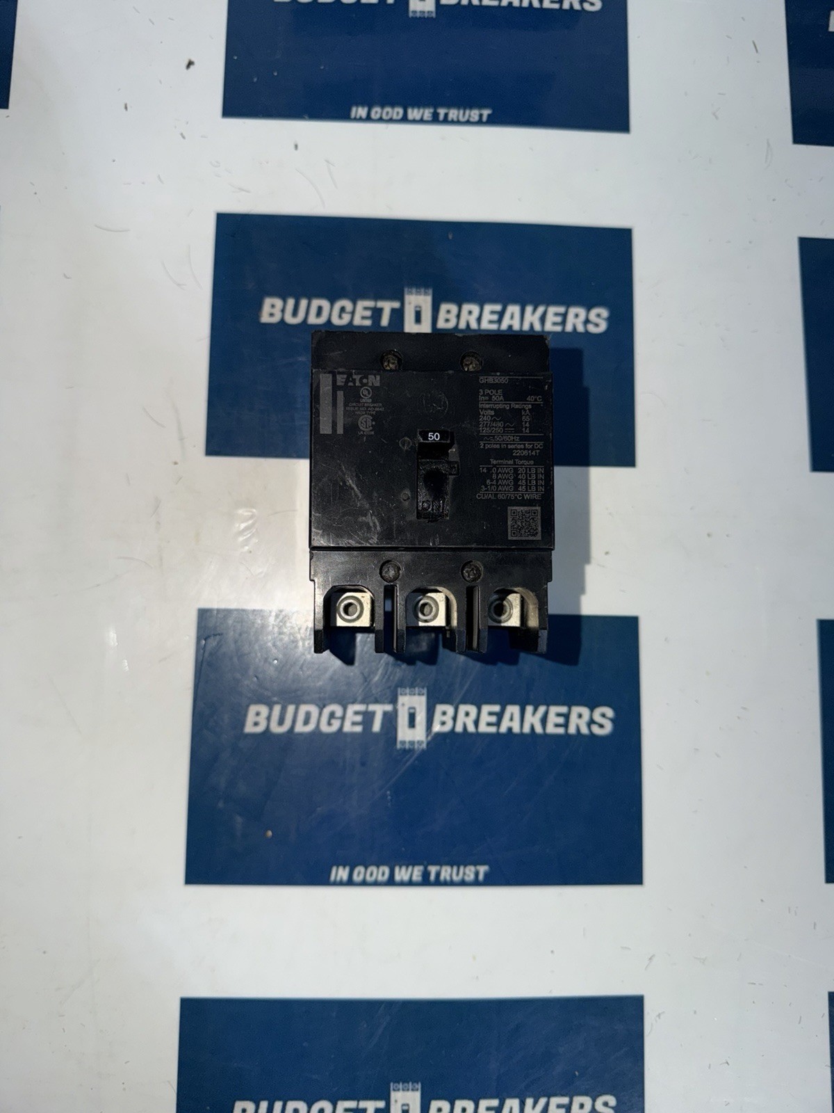 EATON GHB3050 50A 3-Pole Circuit Breaker SHIPS SAME DAY