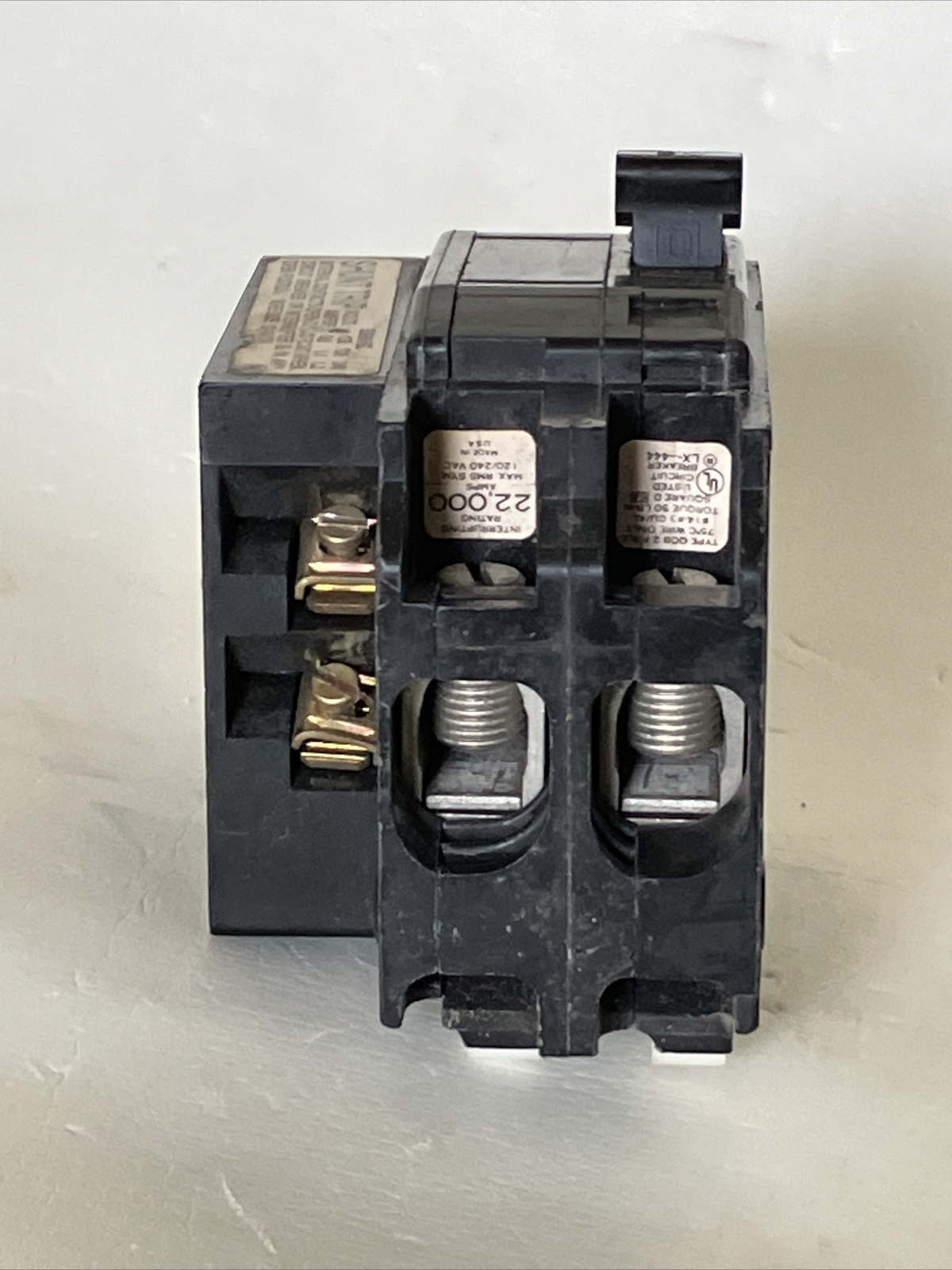 Square D QO250VH1021 Circuit Breaker 50A 2 Pole 22kA 240V nice used.
