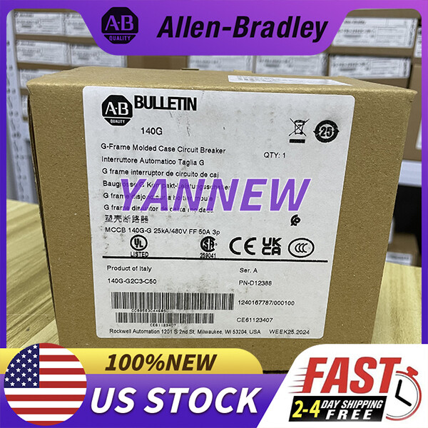 NEW sealed AB 3-Pole 480V Molded Case Circuit Breaker 140G-G2C3-C50