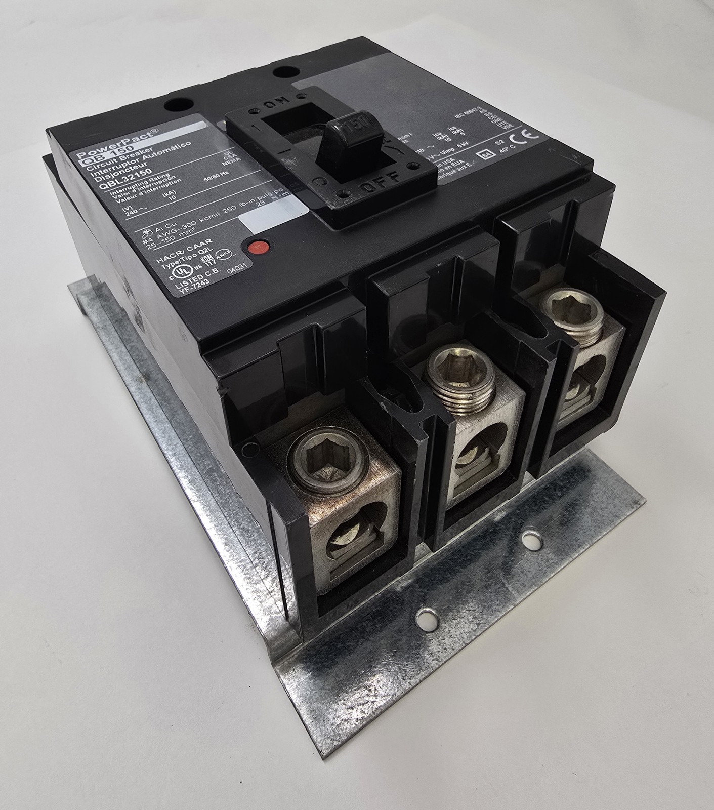 Square D QBL32150 Bolt-On Circuit Breaker 150A 3P 240V 10KA QB150