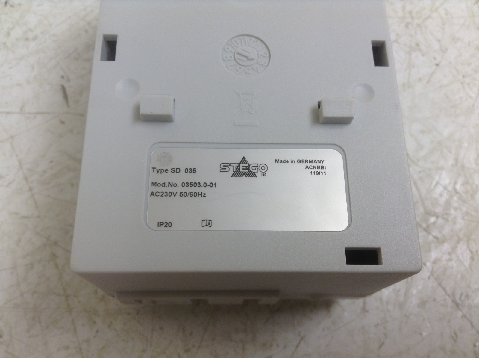 Stego SD 035 Din Rail Receptacle 230 VAC 03503.0-01 SD035 1 Outlet