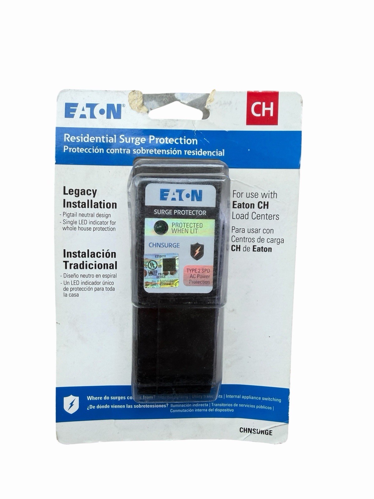 Eaton CHSURGE Residential Surge Protection Device Lot of 3 New Sealed