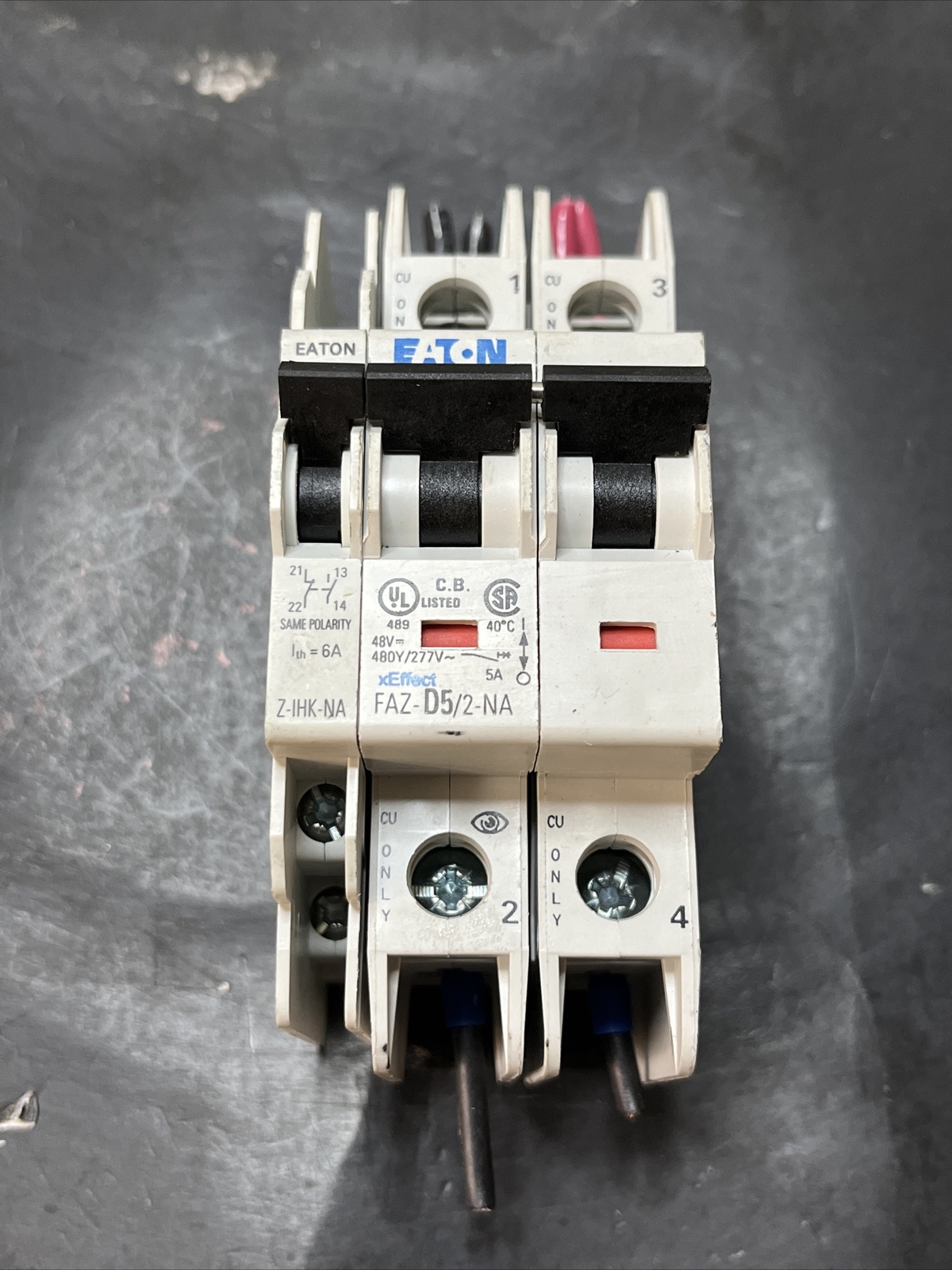 🔥🔥🔥Eaton NSB FAZ-D5/2-NA DIN Rail Breaker FAZ 2P 5A 480Y/277V 50/60Hz