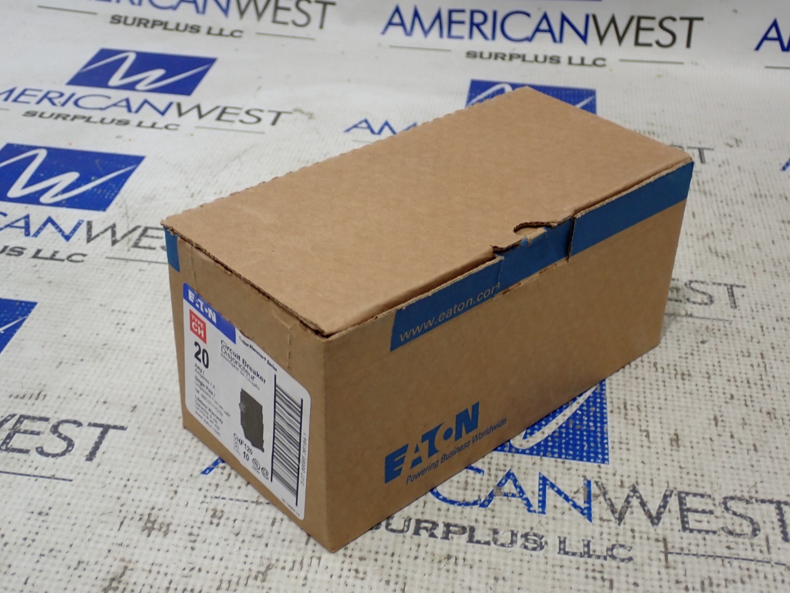 New Eaton CHF120 Single Pole 20 Amp 120/240 Volt Circuit Breaker Box of 10