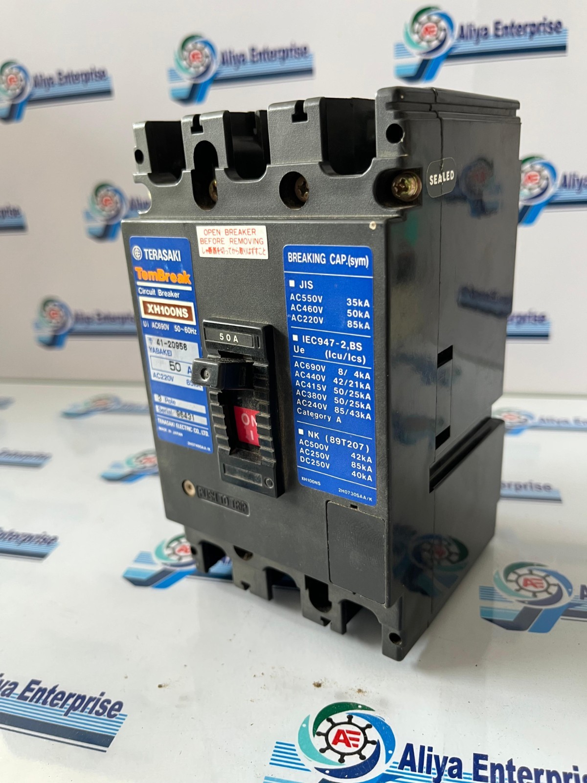 TERASAKI XH100NS 50A 3POLE CIRCUIT BREAKER FREE FAST SHIPPING MADE IN JAPAN