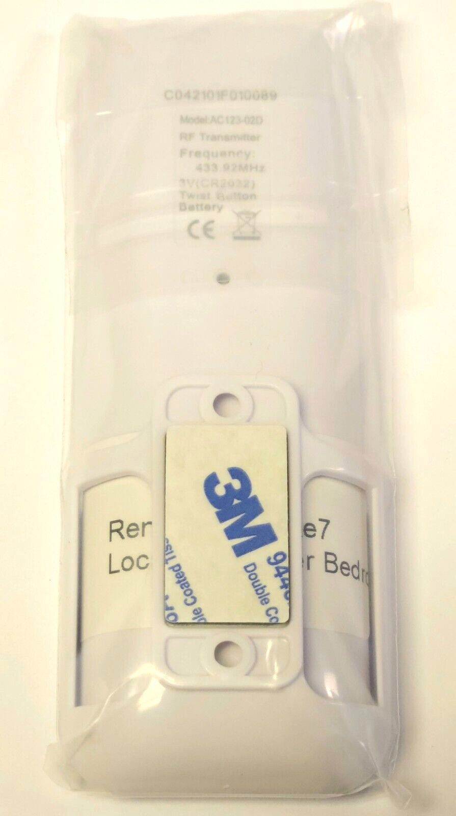 A-OK MODEL AC123 02 AC123 Roller Shade Remote Control Transmitter WHITE AC123-02