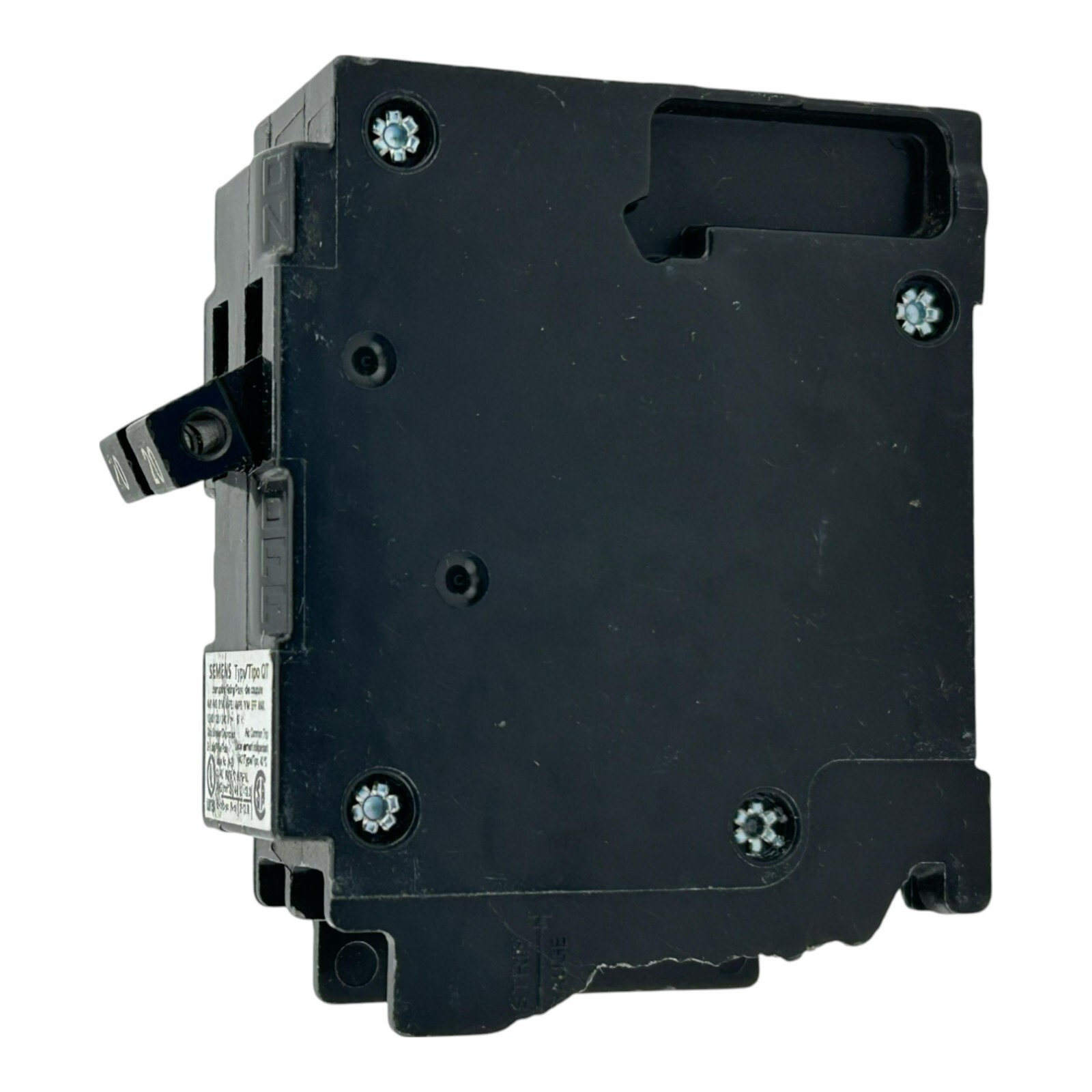 CHIPPED SIEMENS Q2020NC 20 Amp Tandem Single Pole Type QT Circuit Breaker