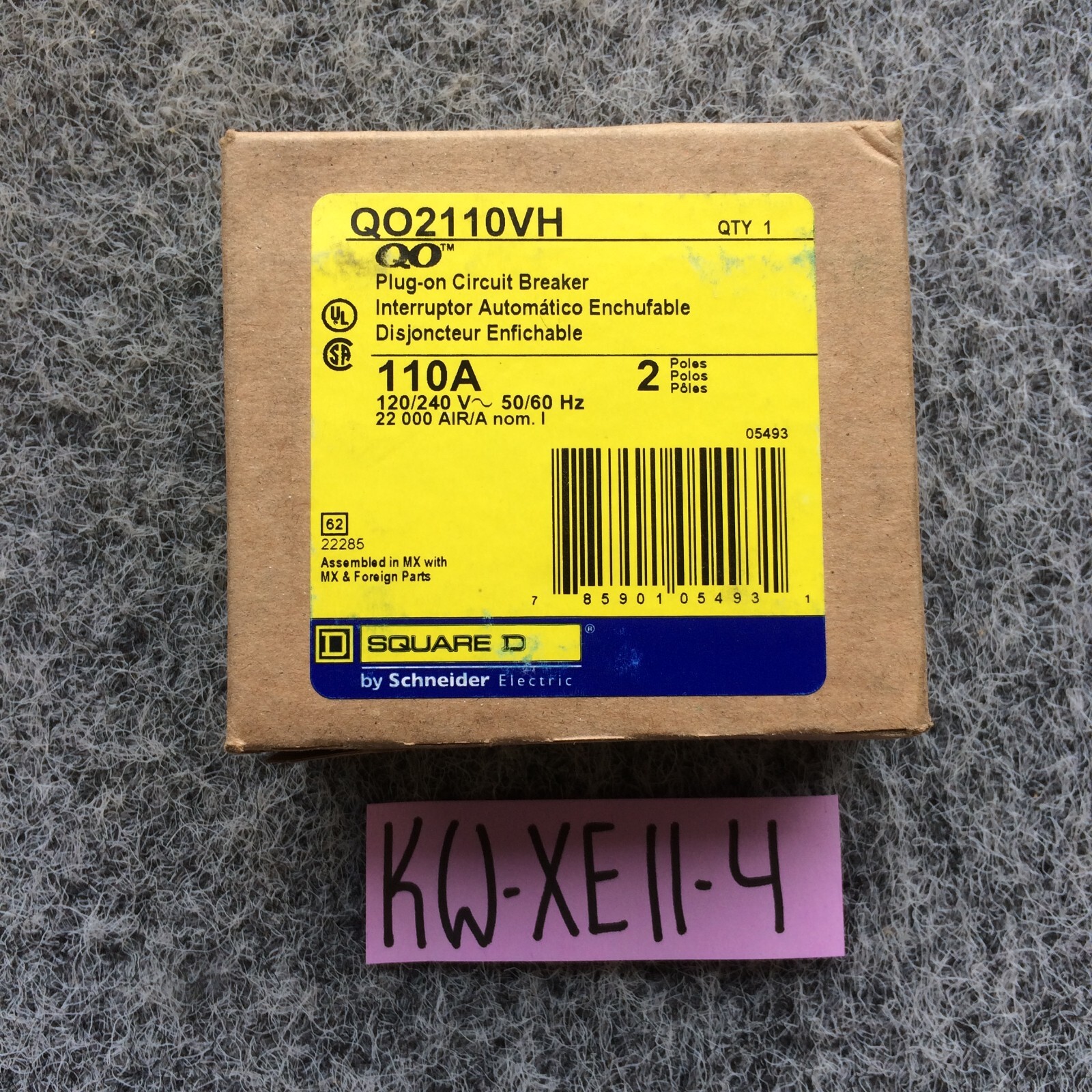 Square D QO2110VH 110 A Miniature Circuit Breaker NIB