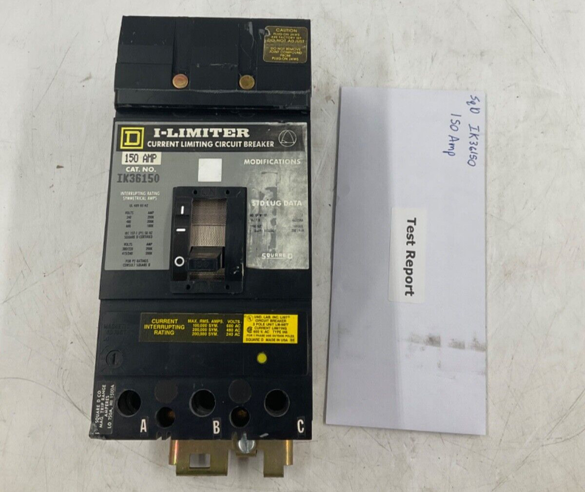SQUARE D IK36150 I-LINE CURRENT LIMITING KI36150 BREAKER 150 A KC34150