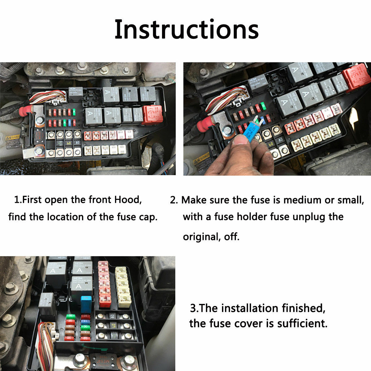 2X Fuse Circuit Breaker Manual Reset Blade Car Automotive Resetable 10/15/20/25A