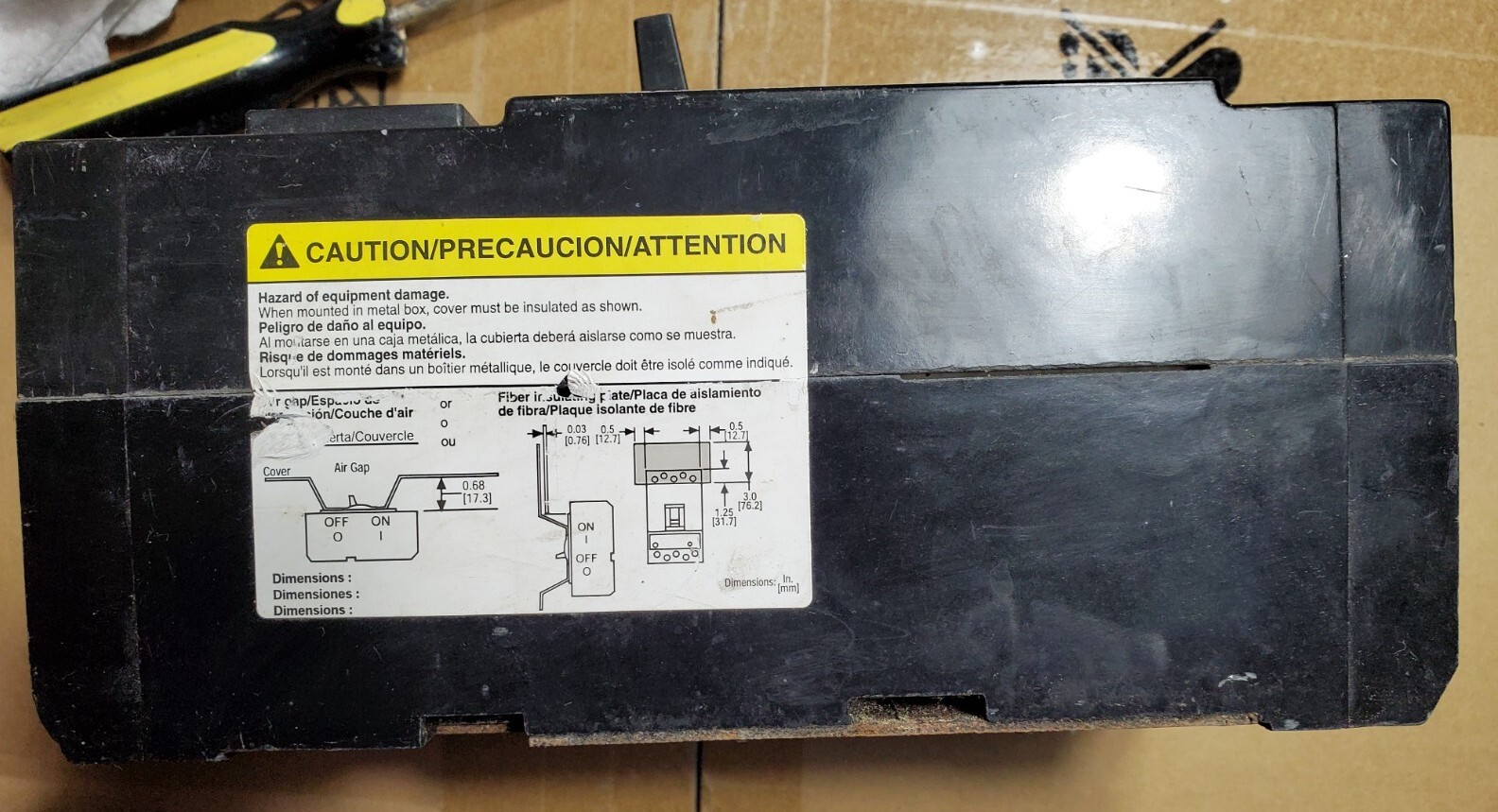 SQUARE D KAL36100 100A 3 pole 600V