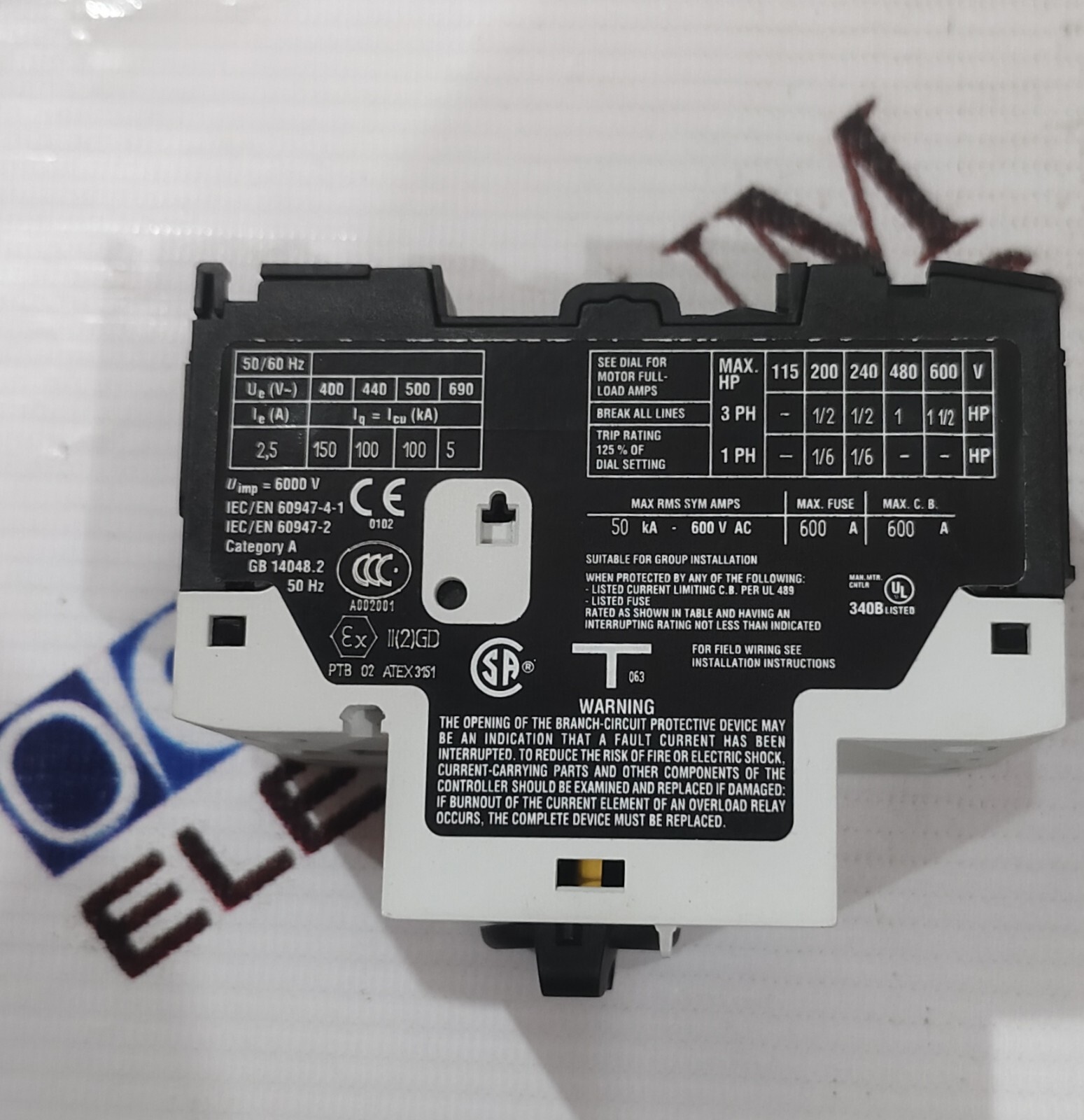 MOELLER PKZM0-2.5 MOTOR PROTECTION CIRCUIT BREAKER RANGE 1.6-2.5AMP FAST SHIP