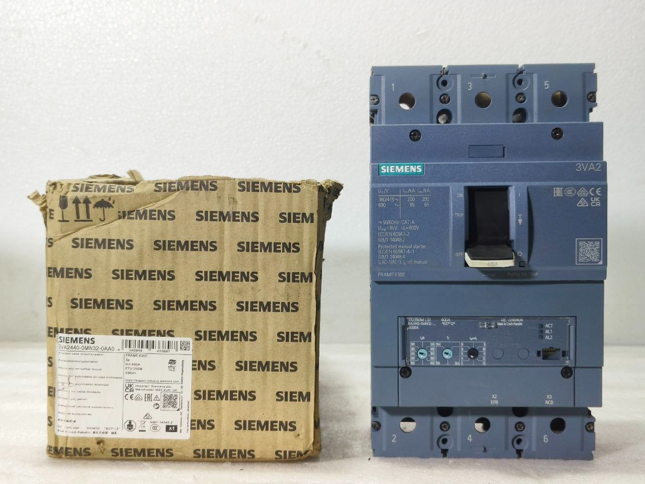 NEW | SIEMENS 3VA2440-0MN32-0AA0 SENTRON MCCB 400A 3-POLE 415V 200KA FRAME 630
