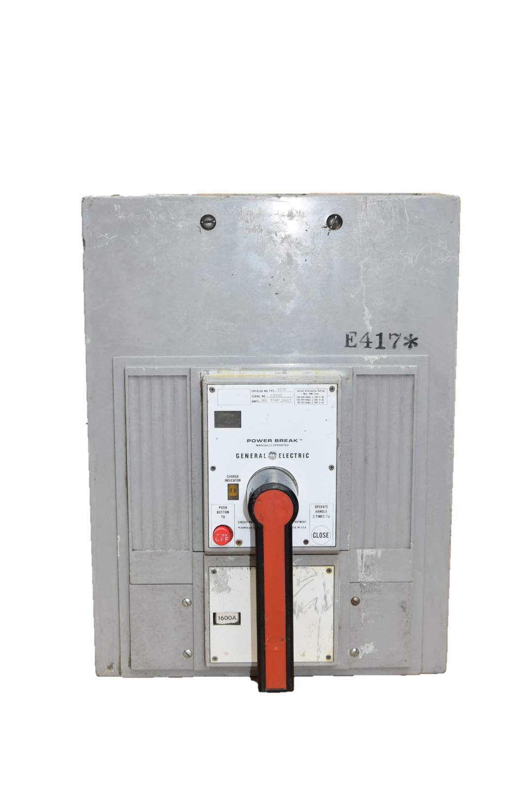 GE TPS203F 2000A Power Break Circuit Breaker w/ 1600 Amp Trip General Electric