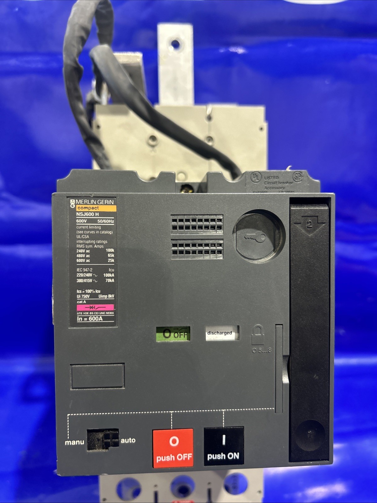 NSJ600H 600 Amp 600V 3 Pole Merlin Gerlin Circuit Breaker 🟦