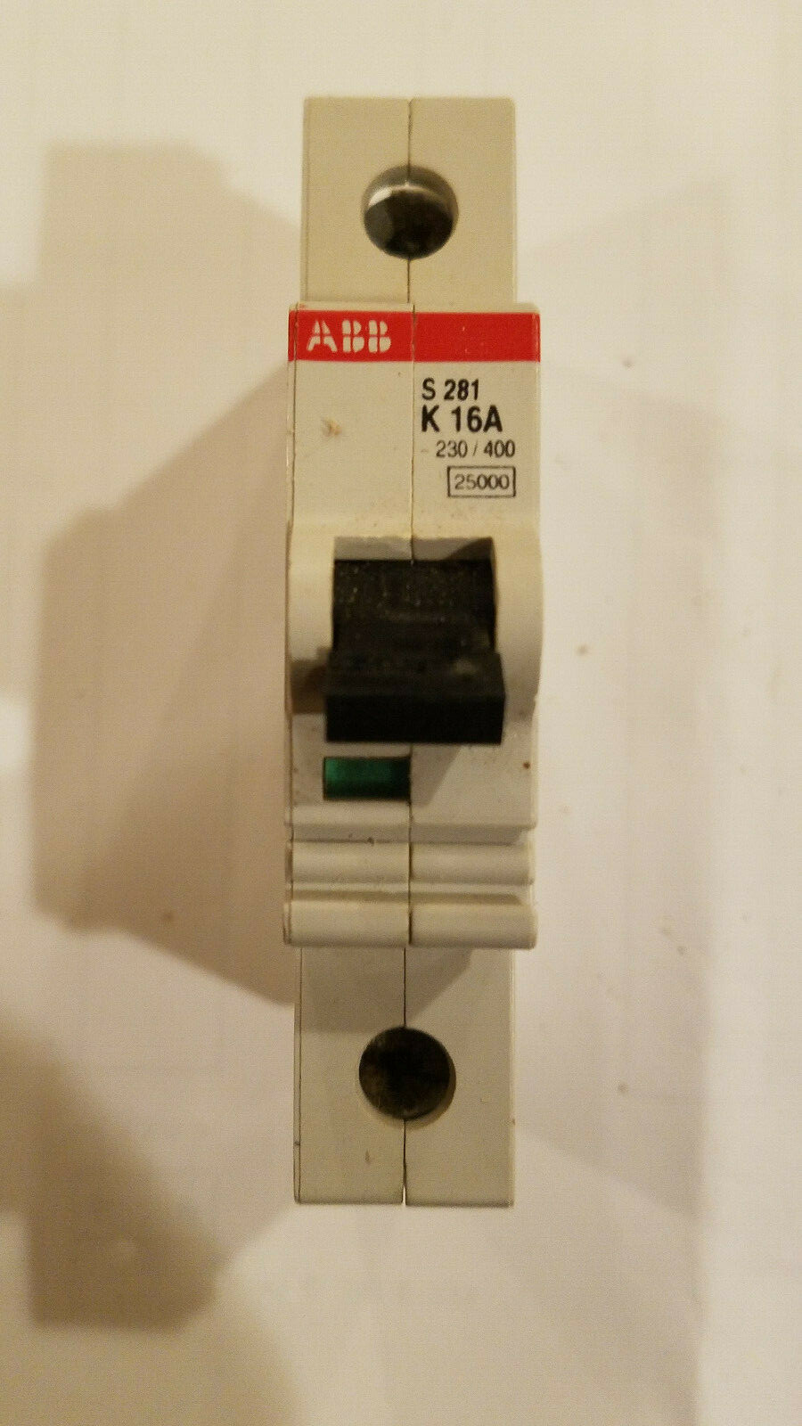 ABB Circuit Breaker, S 281-K 16 GH S281 0001 R0467, 16A, K Curve (New Old Stock)