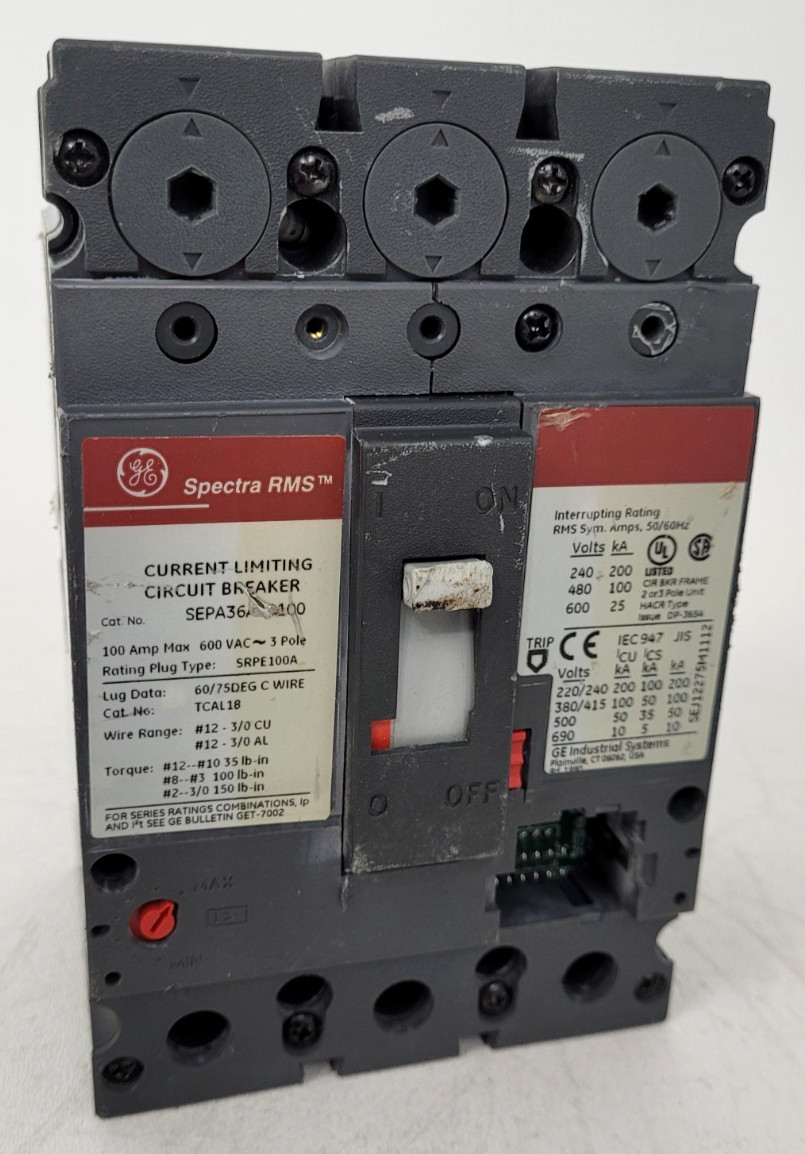 SEPA36AT0100 GE 100 Amp Circuit Breaker Frame Only – Next Day Option