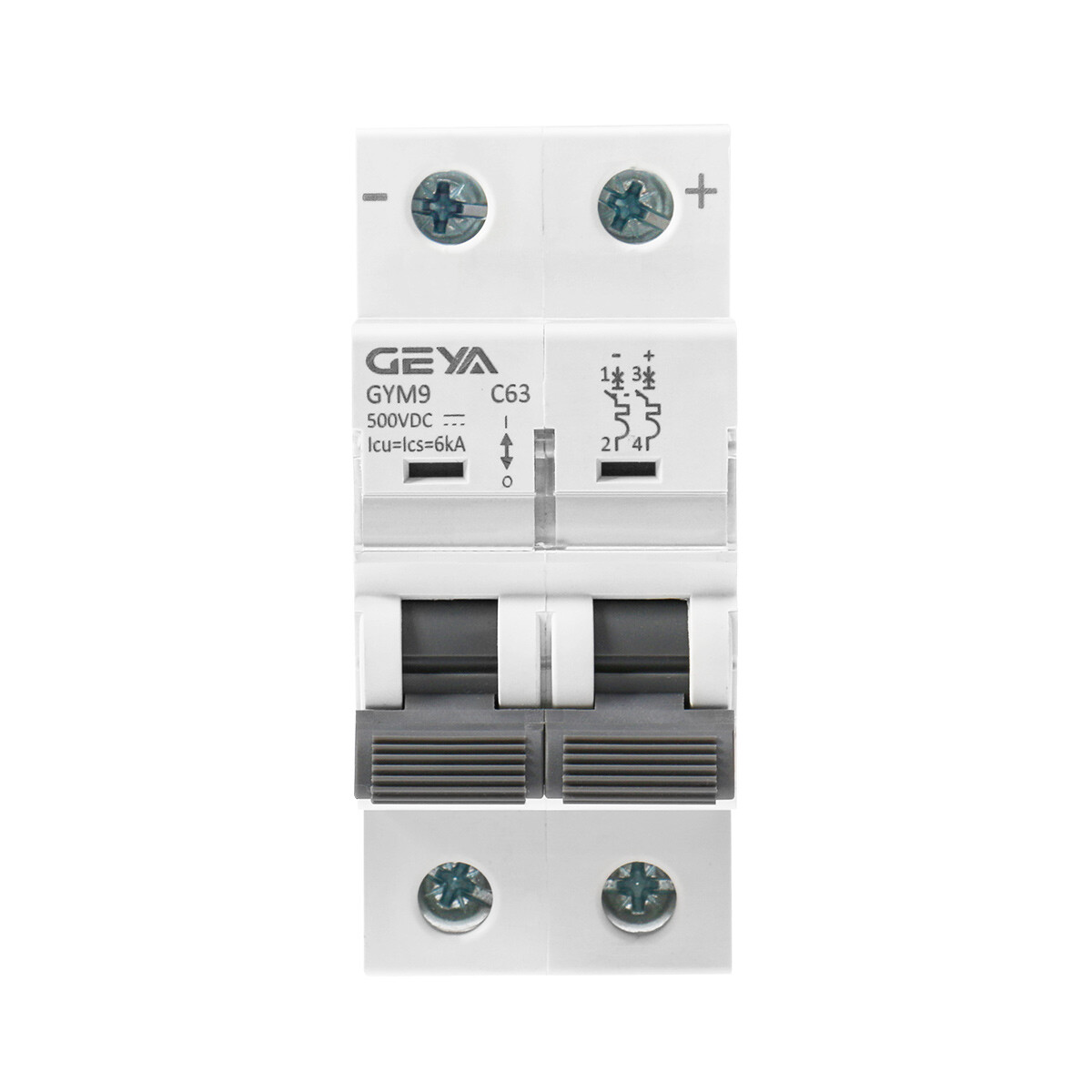 GEYA PV Solar DC MCB Mini Circuit Breaker 2P 6/10/16/25/32/40/50/63/80/100/125A