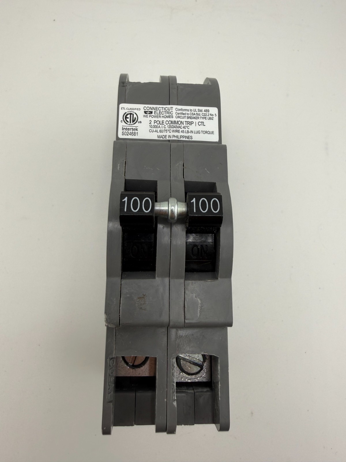 Connecticut Electric UBIZ2100-1 Circuit Breaker Gray MPN UBIZ2100-1 Model