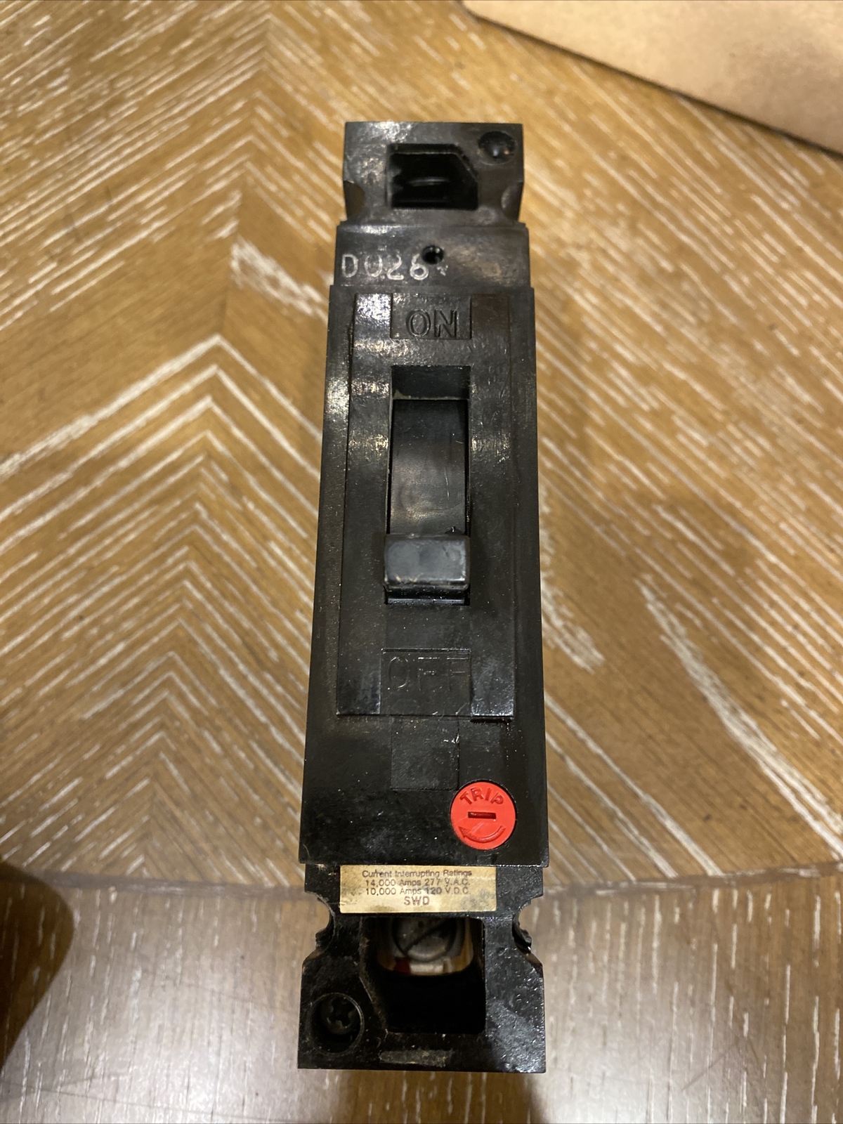 GE TED113020 1-Pole SWD 20-Amp 277VAC 125VDC TYPE TED Circuit Breaker