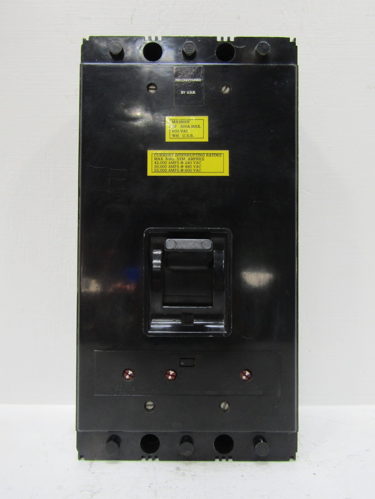 Westinghouse MA3800F 800 Amp 600V 3-Pole Circuit Breaker 800A 3P