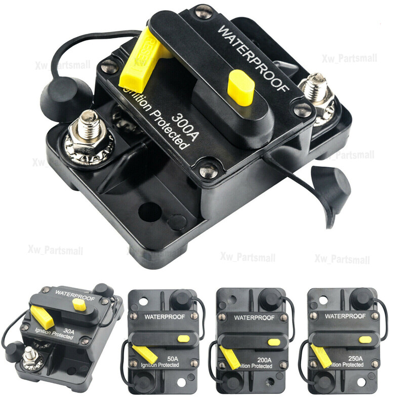Waterproof Circuit Breaker Fuse Reset 30-150A DC12V-48V Car Boat Auto Breaker