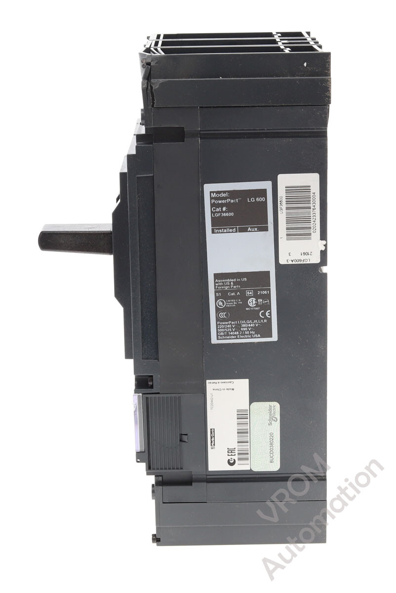 New Square D LGF36600 Circuit Breaker LG600 600A 600V 3 Pole