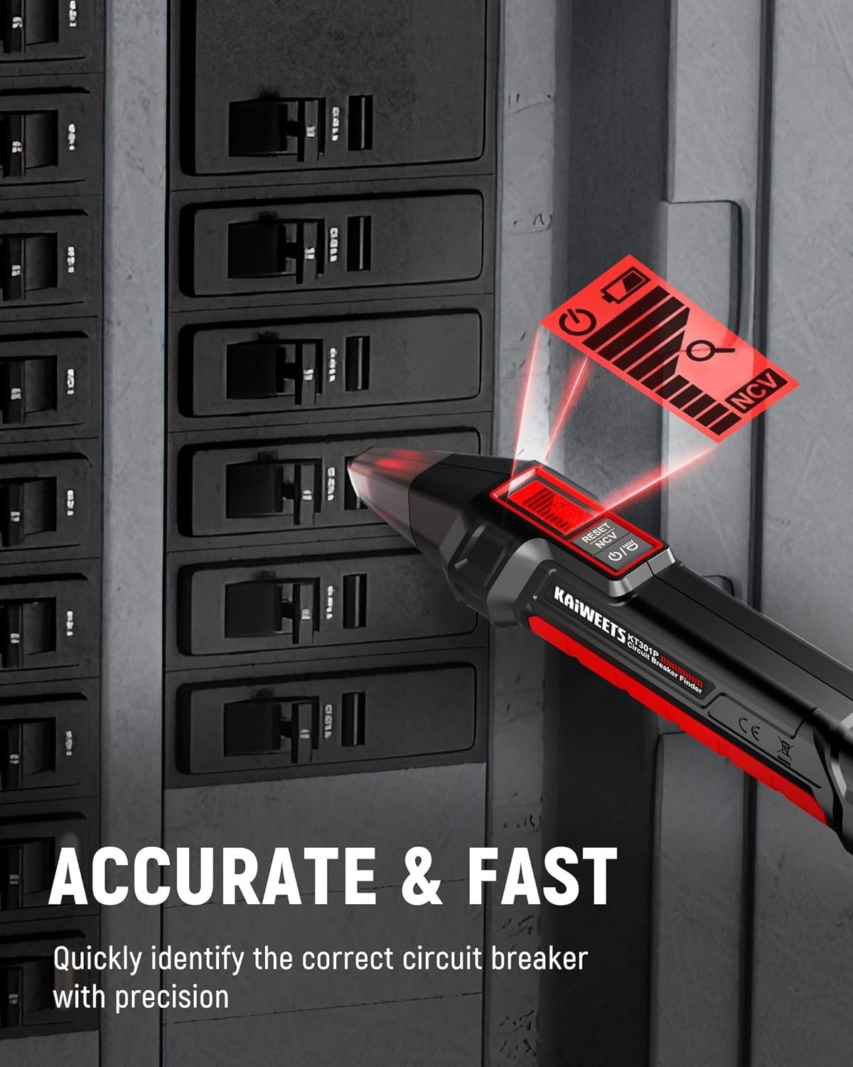 All-in-One Circuit Tracer Tool with LCD and Non-Contact Voltage Function – KT301