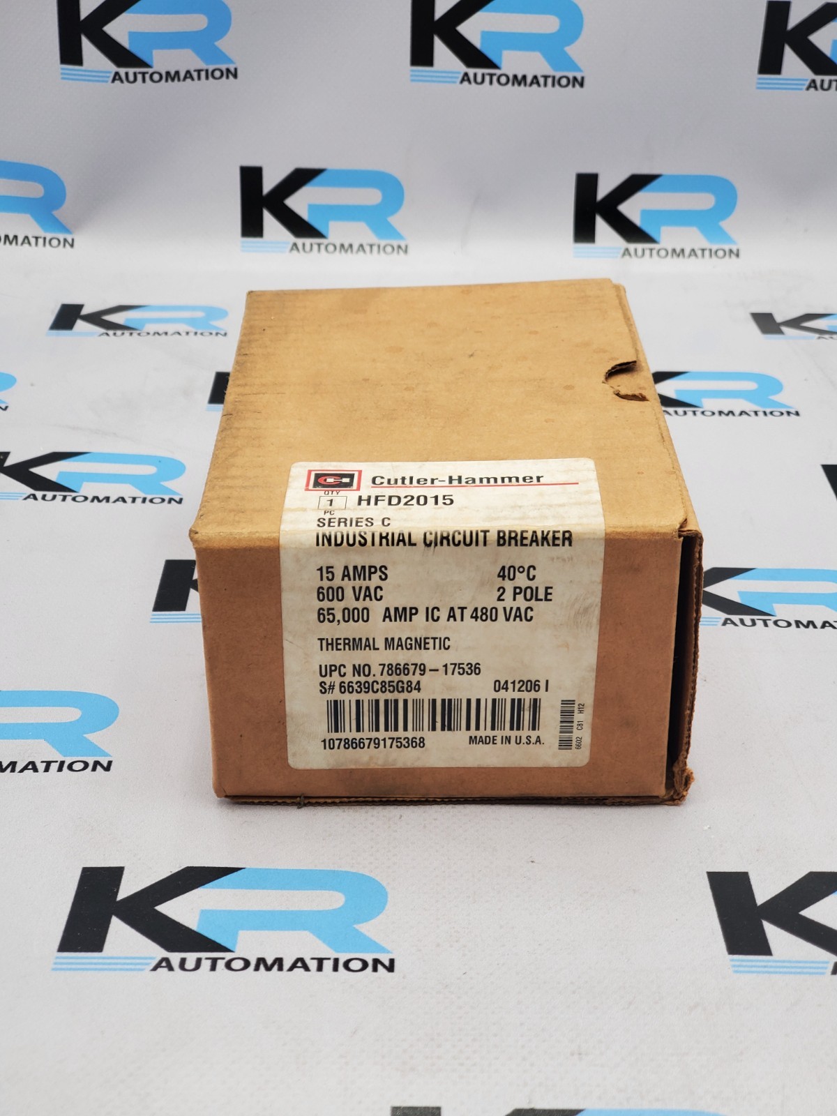 Eaton Cutler Hammer HFD2015 2 Pole Circuit Breaker