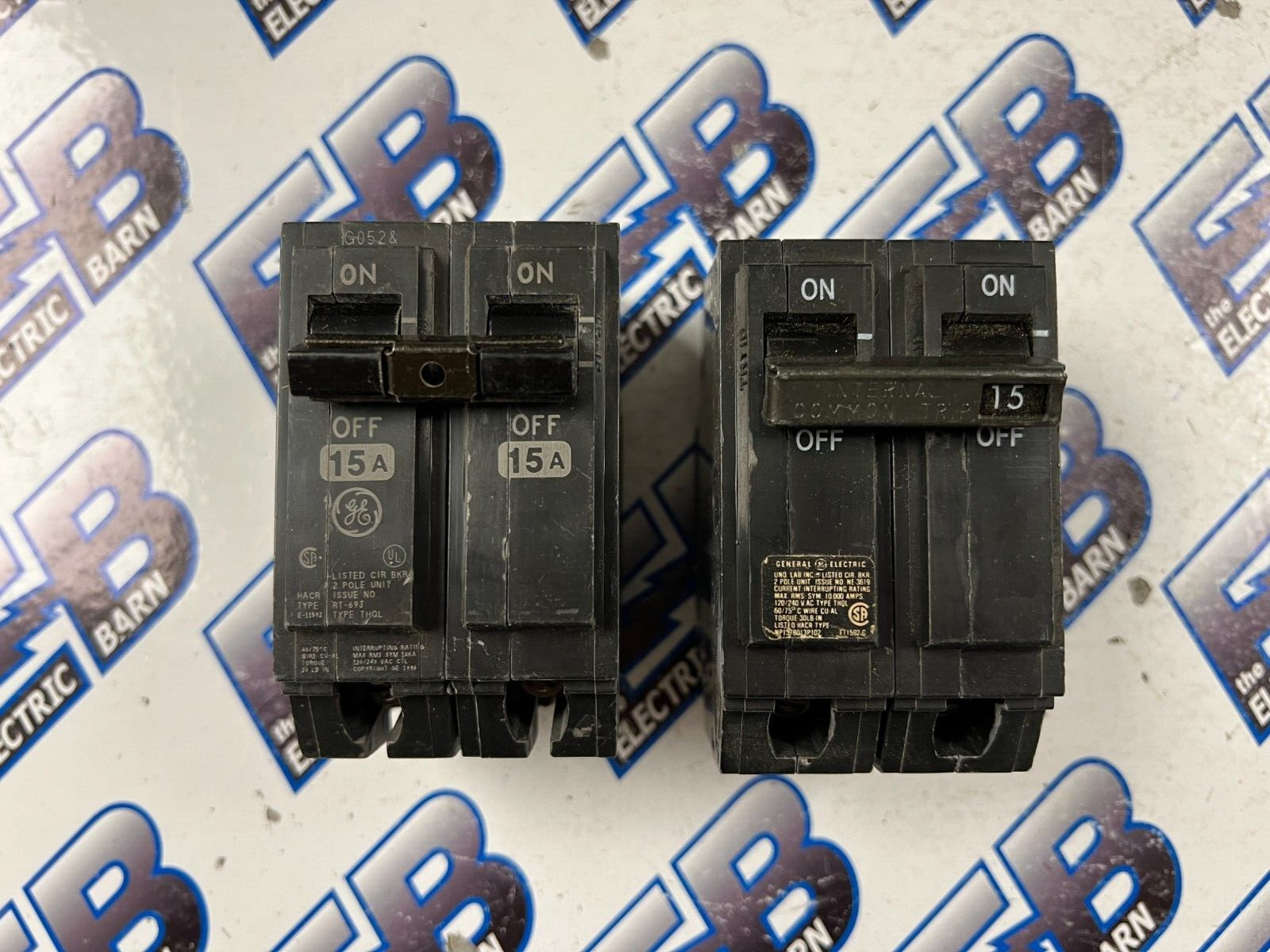 GE THQL2115 Circuit Breaker (1) 15 Amp 240 Volt 2 Pole Plug In -WARRANTY