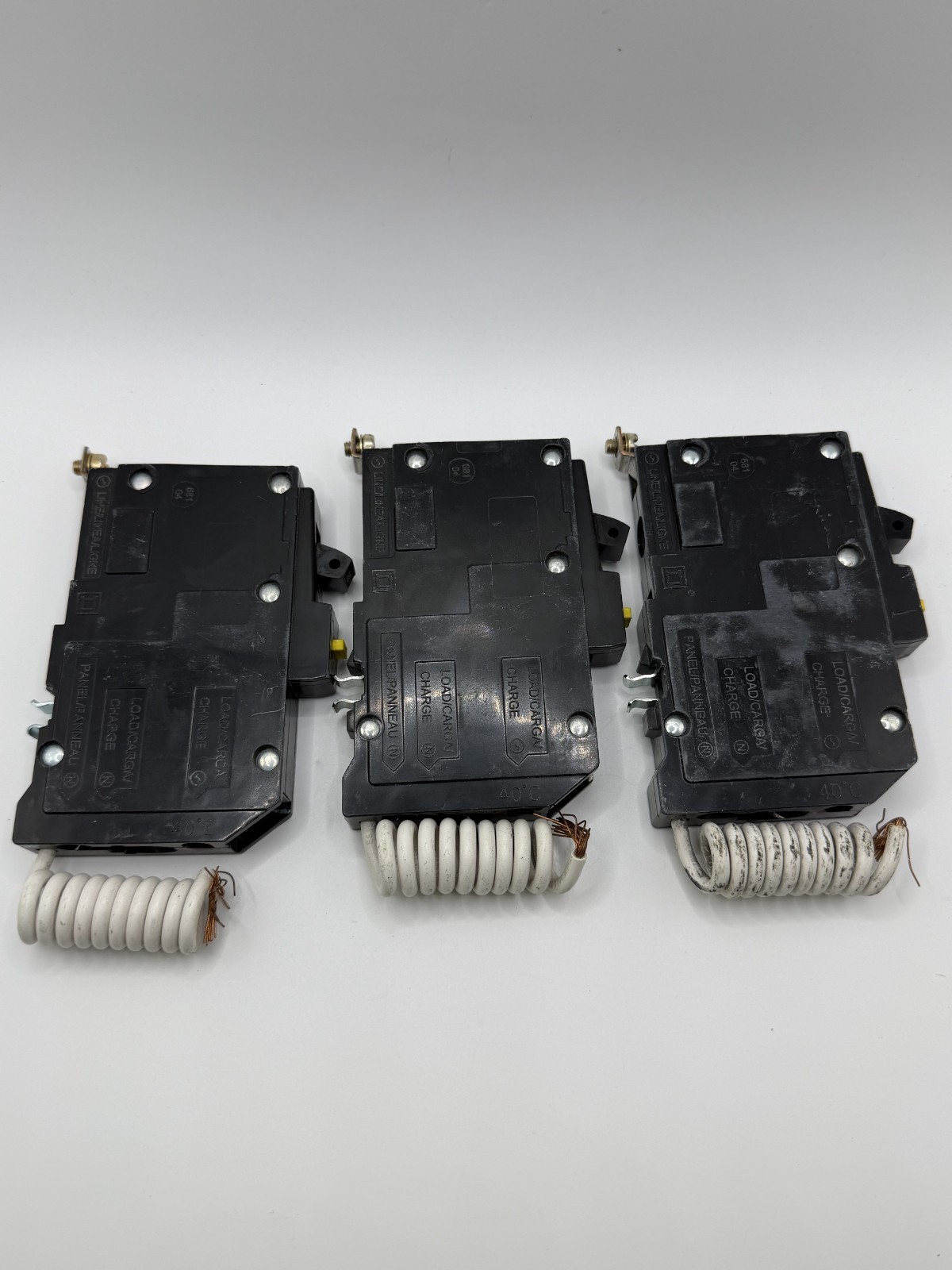 (Lot of 3) Square D QOB120GFI 20A 120V 1P Bolt-on GFCI Circuit Breakers – tested
