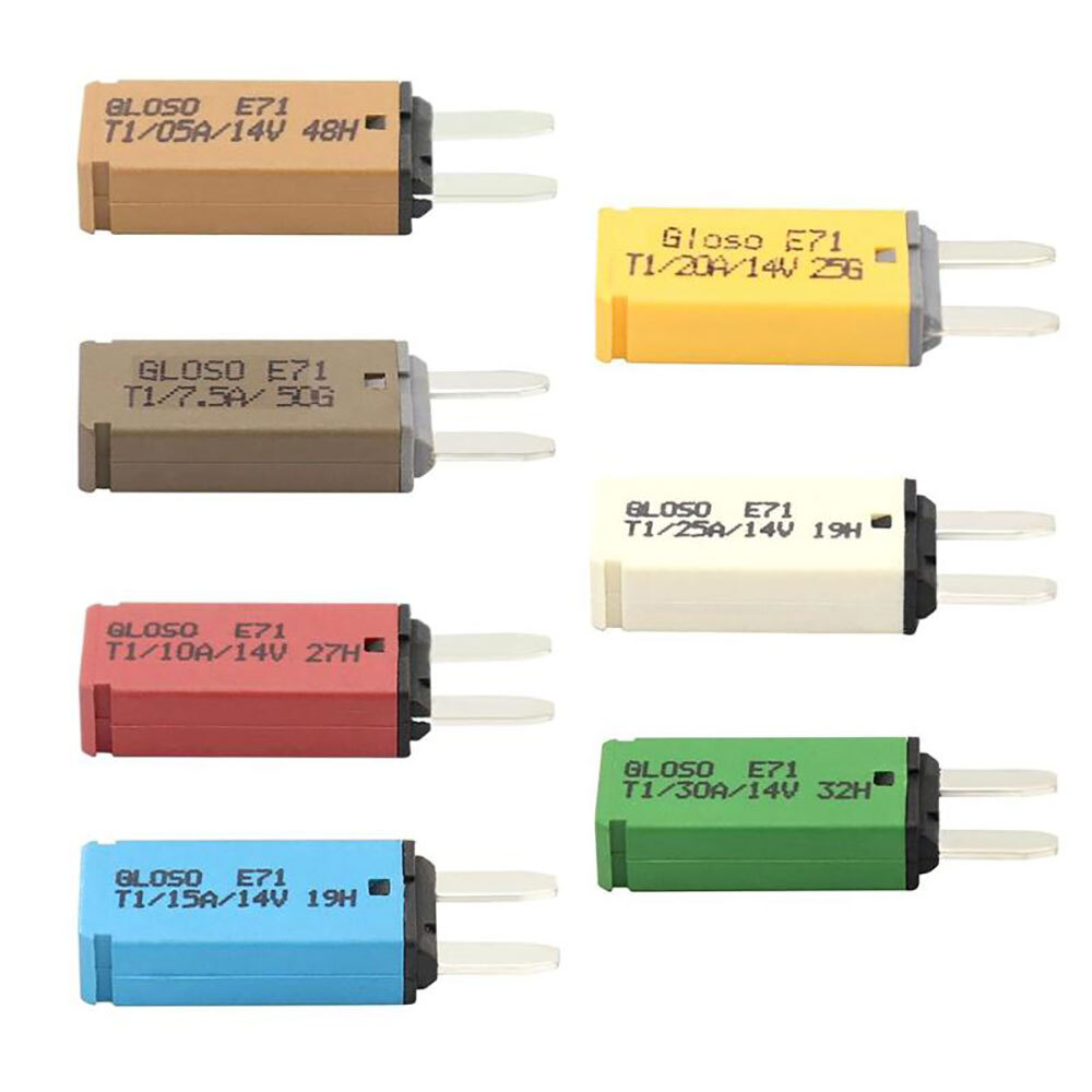 5PCS Mini ATM Manual Reset Circuit breaker Blade Fuse Resettable car Boat Van US