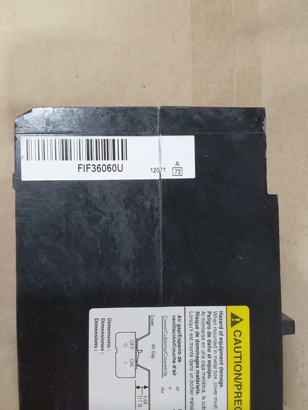 Square D FIL36060 60A I-Limiter Circuit Breaker 600V 3 Pole FIL-36060 SqD 60 Amp