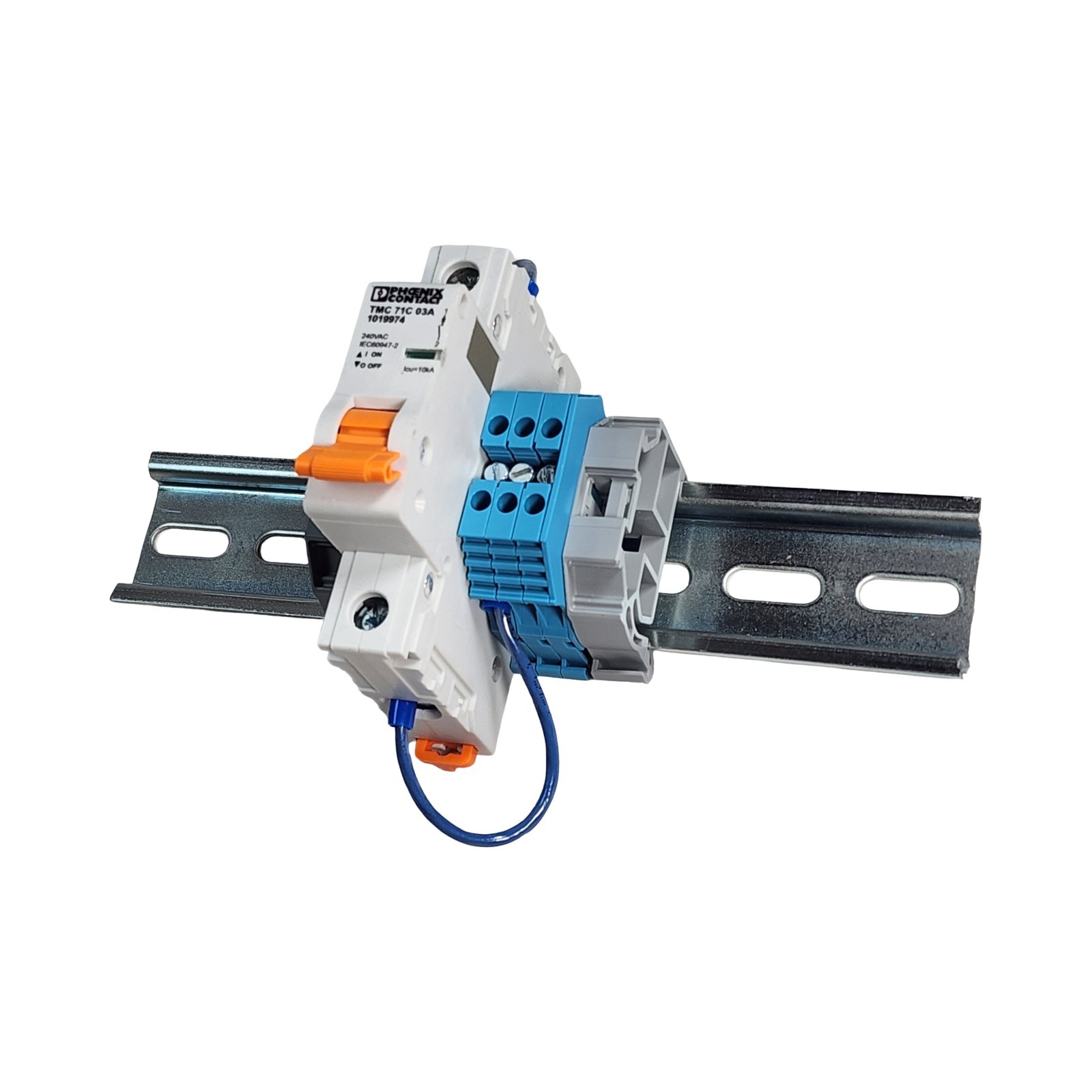 Phoenix Contact PTCB 3A 24V Breaker DIN Rail Hub – 24V Power Distribution Kit