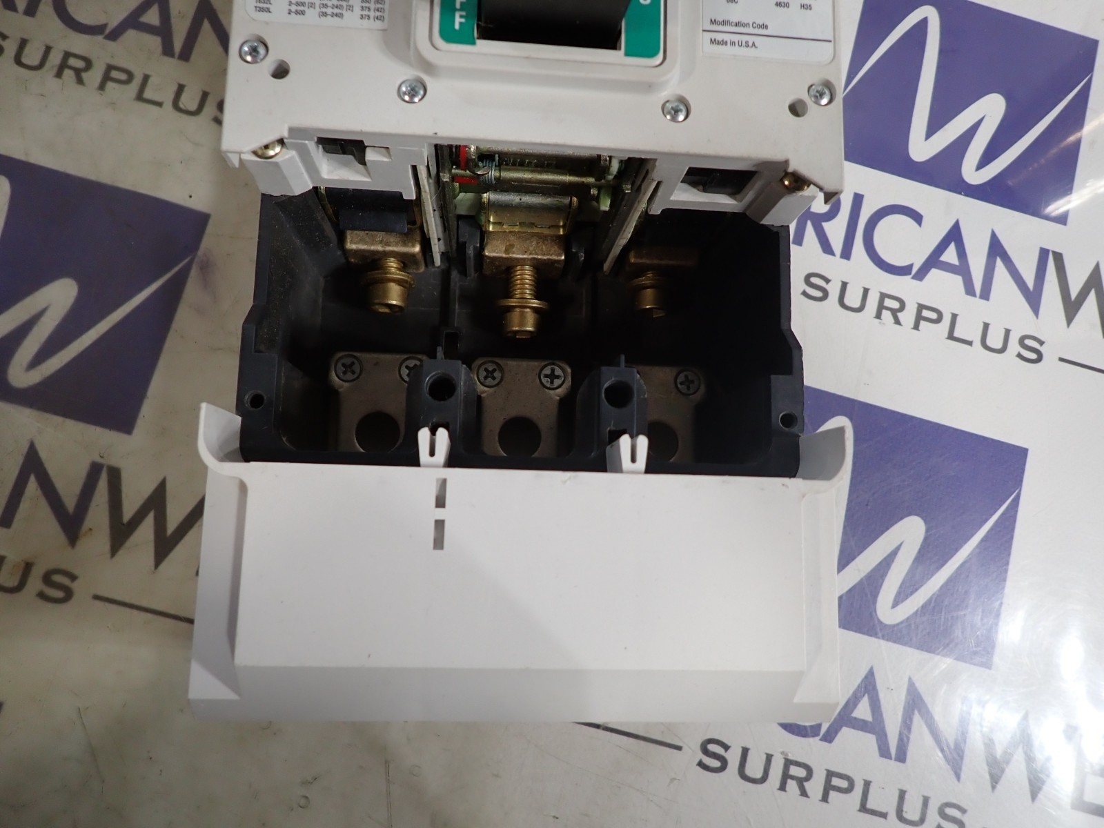 Cutler Hammer LGE3630NN Breaker FRAME ONLY 600 VAC 3 Pole Type L630E 35kA@480v